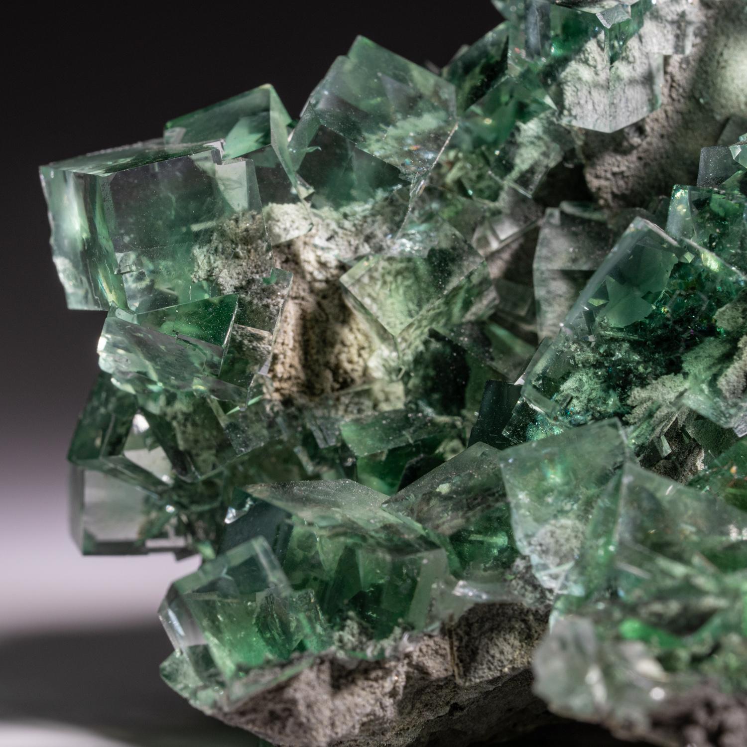Crystal Green Fluorite from Yaogangxian Mine, Nanling Mountains, Hunan Province, China For Sale