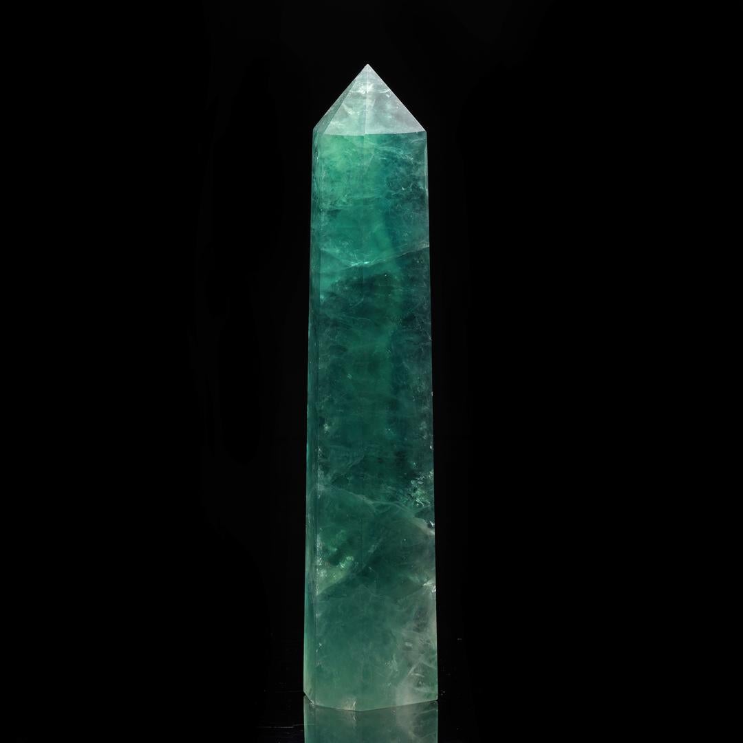 Chinese Green Fluorite Tower For Sale
