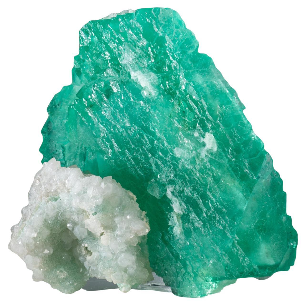 Green Fluorite with QUartz from Yaogangxian Mine, Nanling Mountains, Hunan Provi For Sale