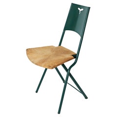 Sedia Foldes Verde Modello Mia di Giorgio Cattelan con Rushes  Italia anni '80