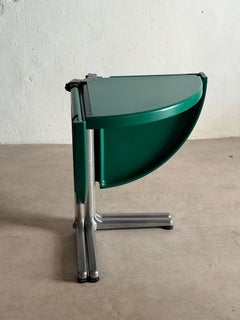 Green folding Plana table by Giancarlo Piretti for Castelli