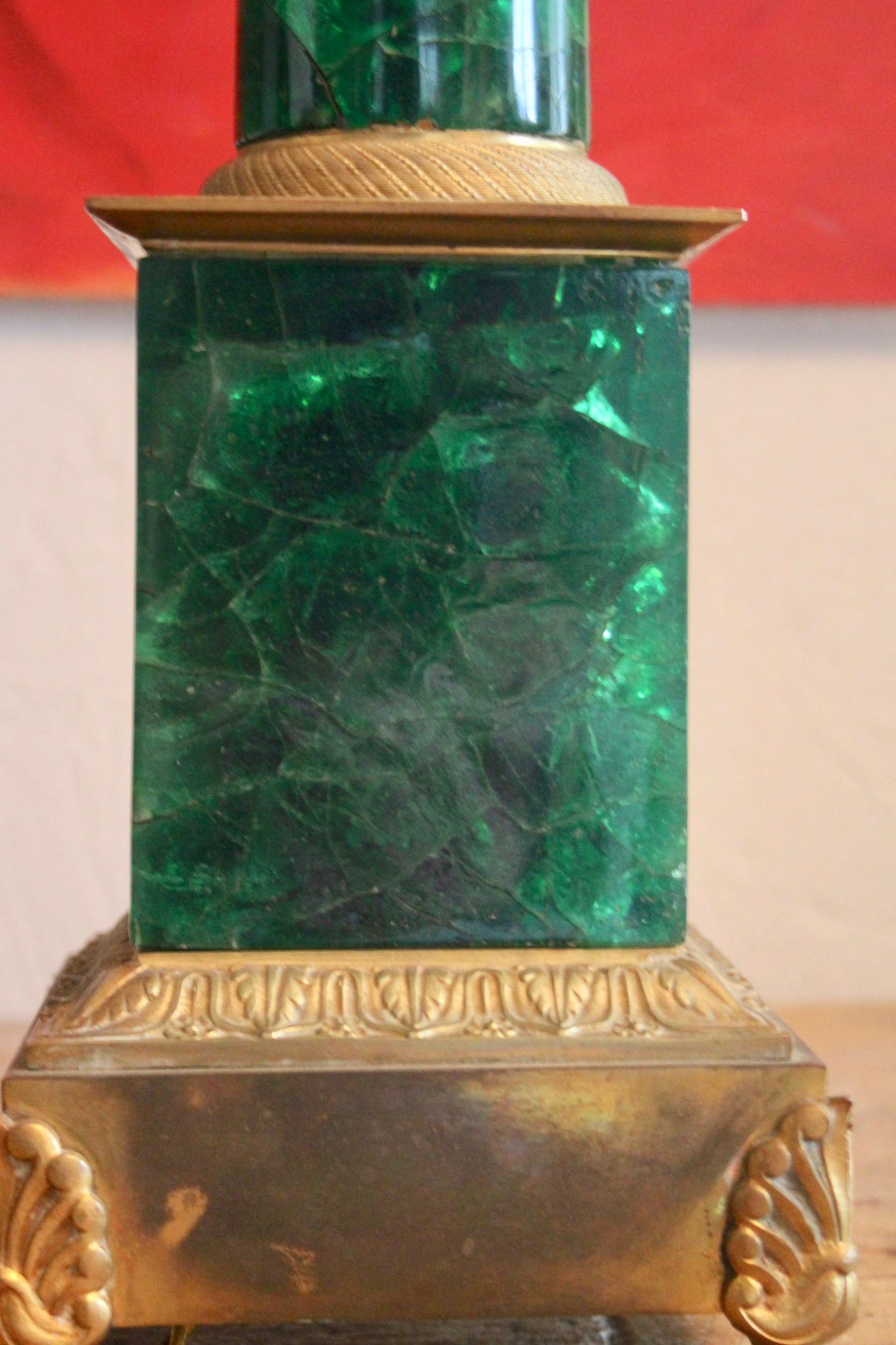 Green fractal resin lamp from the 70s In Good Condition In grand Lancy, CH