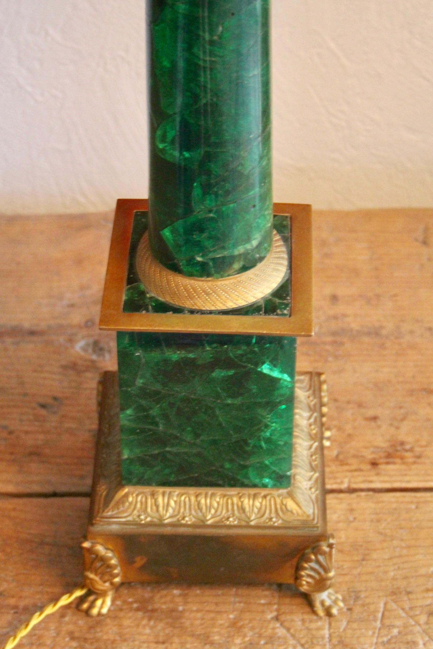 Late 20th Century Green fractal resin lamp from the 70s