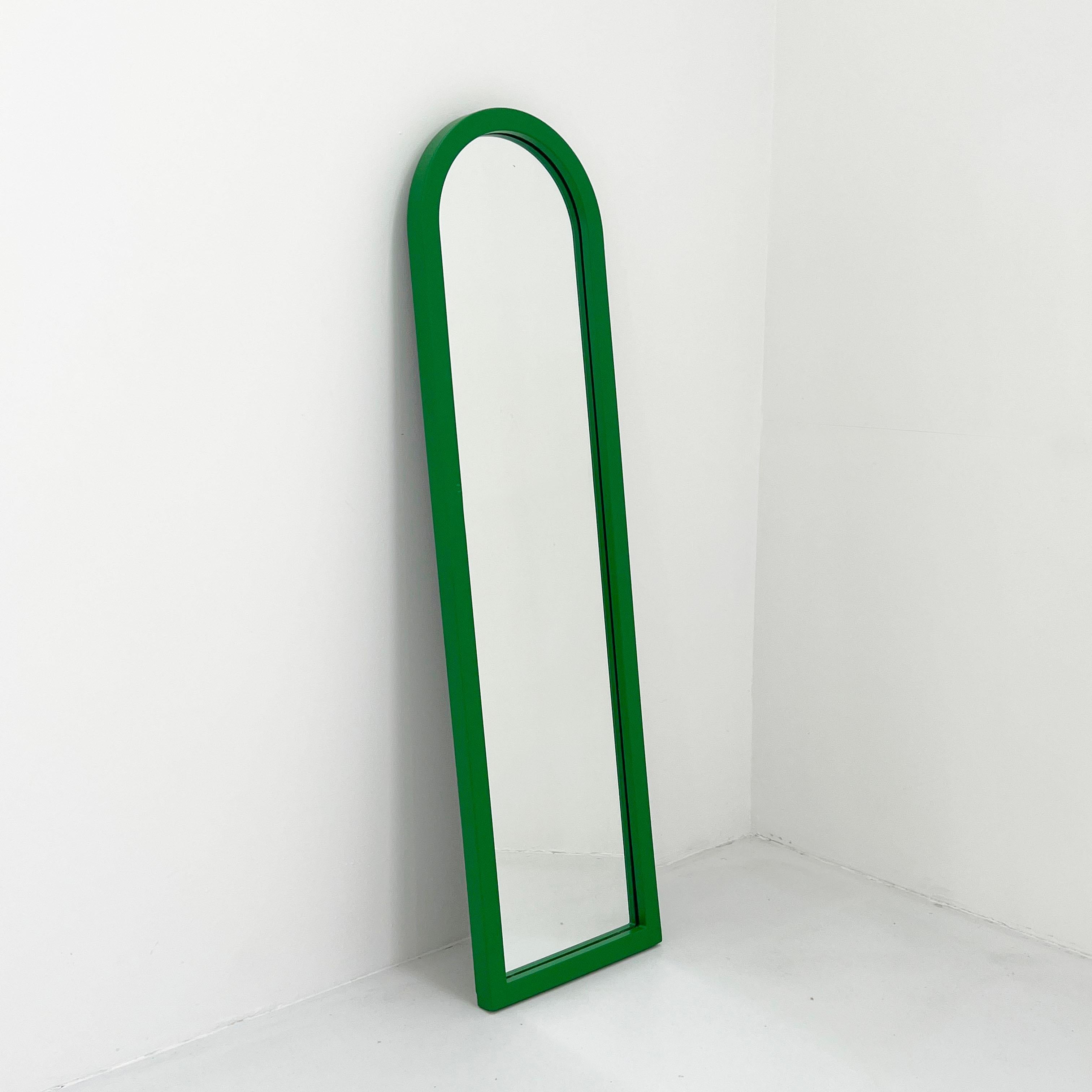 Post-Modern Green Frame Mirror by Anna Castelli Ferrieri for Kartell, 1980s