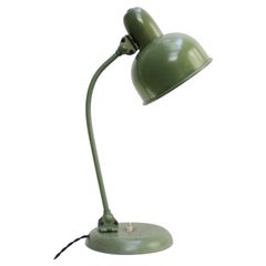 Lampada da scrivania in metallo in stile Bauhaus, marca francese ManuFrance, verde, 1950 circa