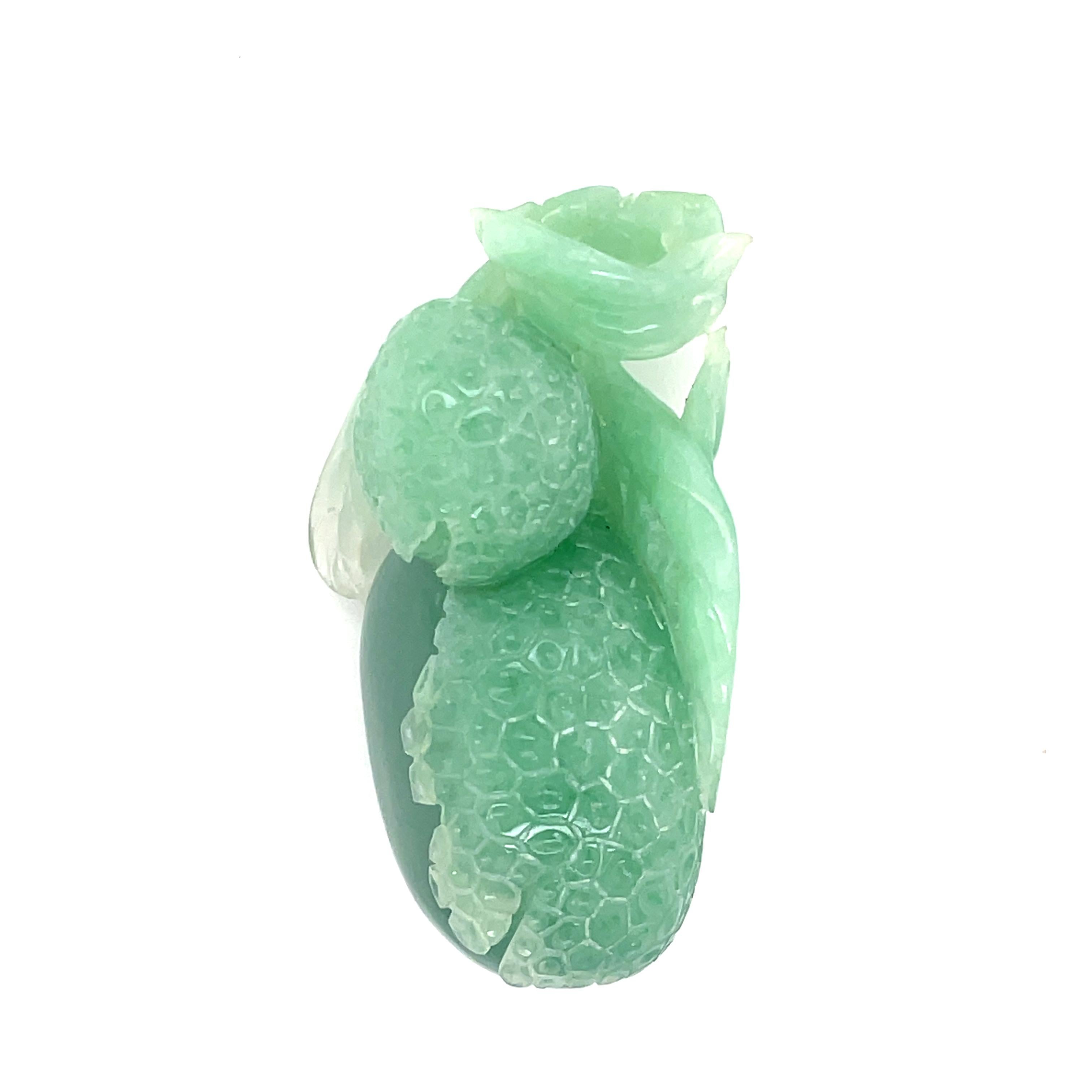 Contemporary Green Fruit Chalcedony Carving For Sale