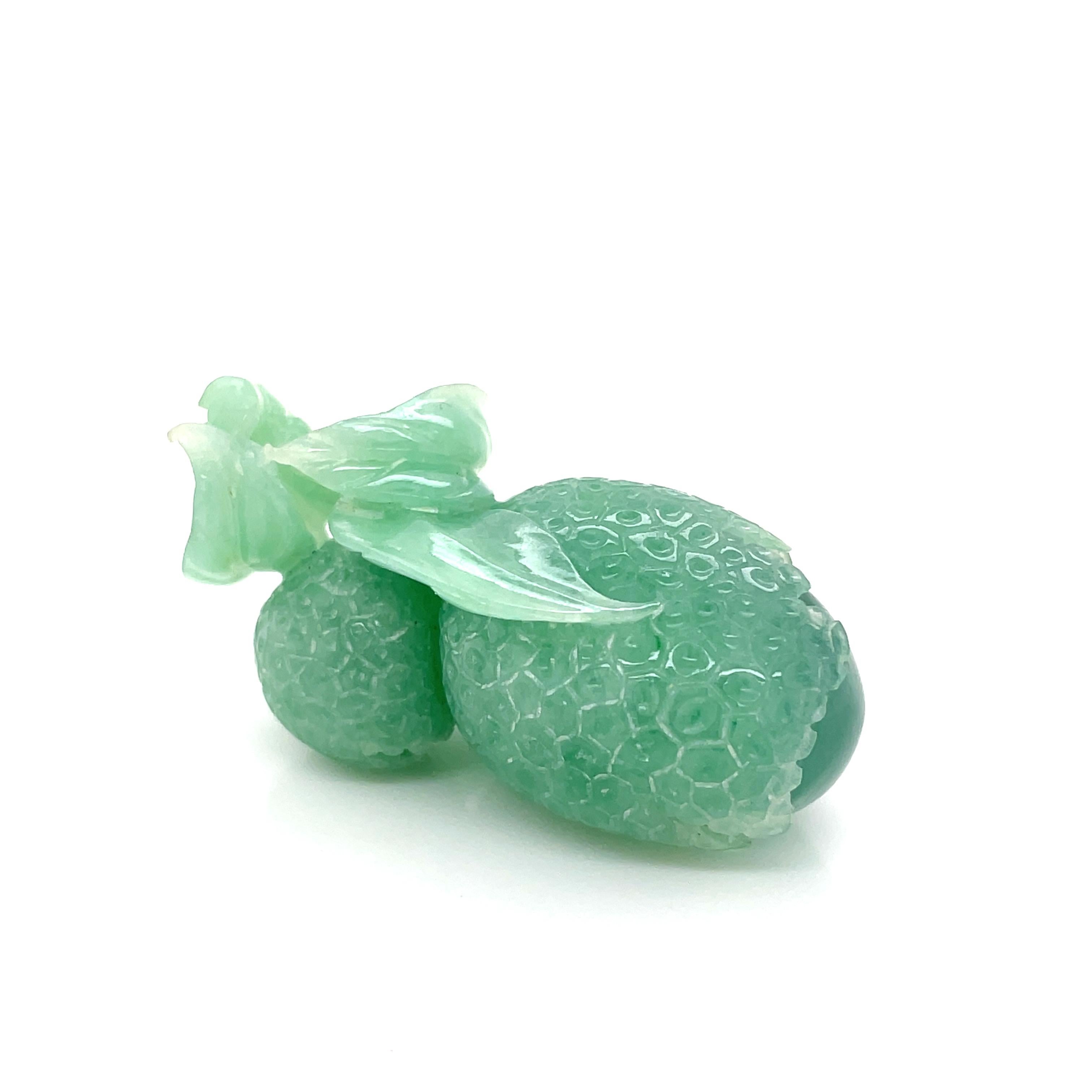 Uncut Green Fruit Chalcedony Carving For Sale