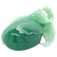 Green Fruit Chalcedony Carving