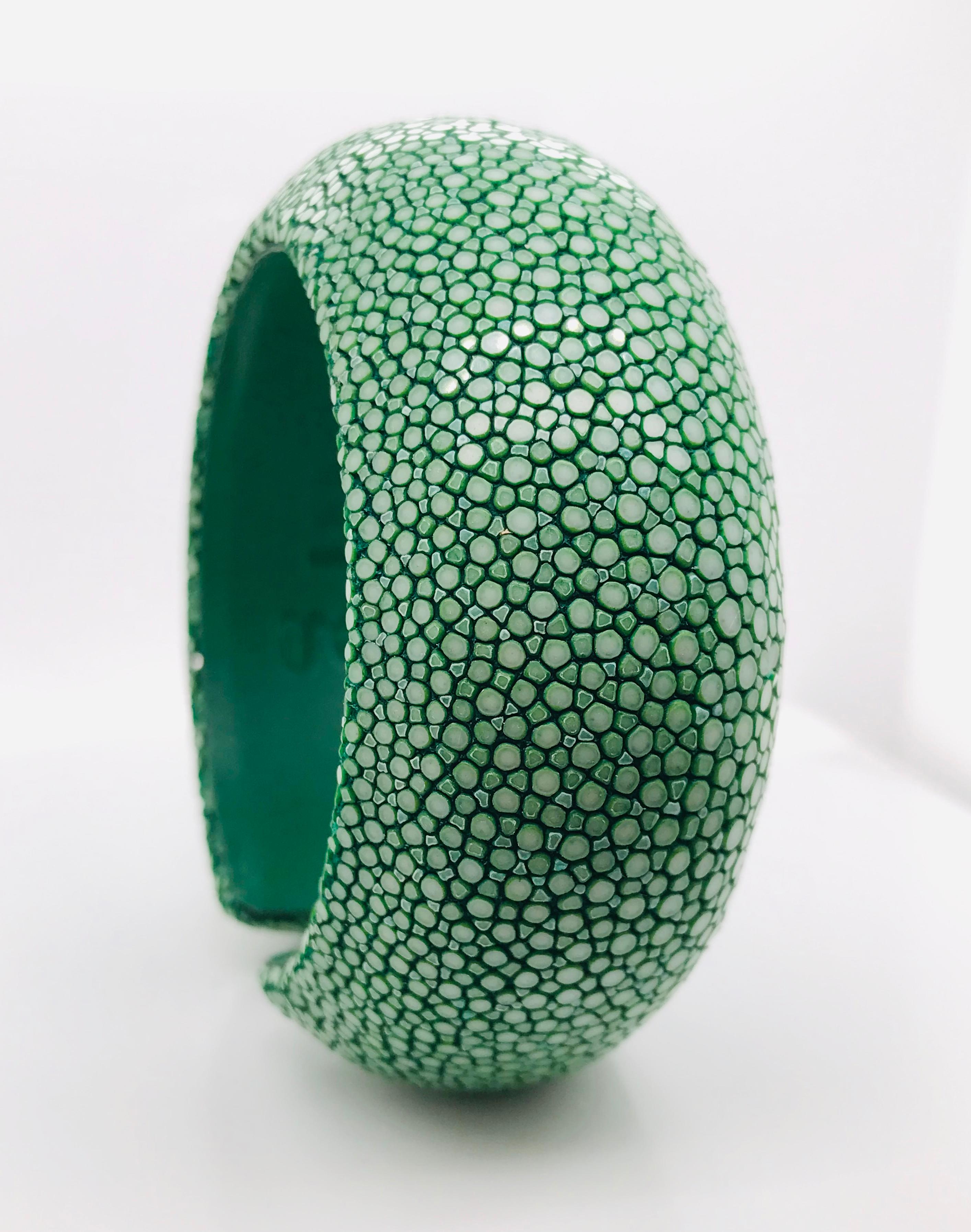 green cuff bracelet