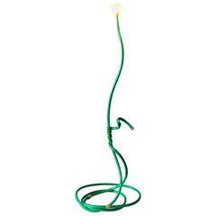 Green Garden Hose Floor Lamp