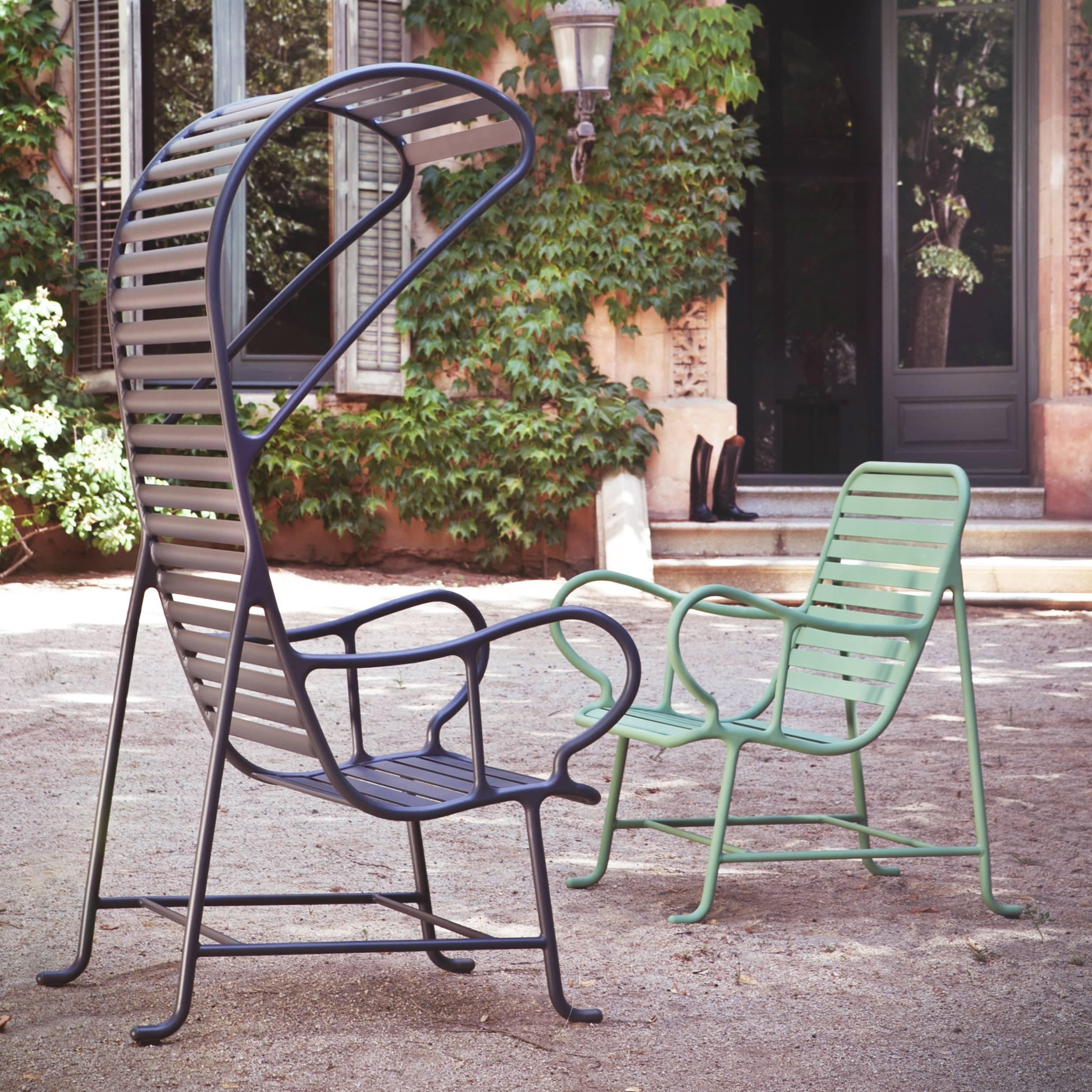 Contemporary Green Gardenias Armchair with Pergola, Outdoor by Jaime Hayon