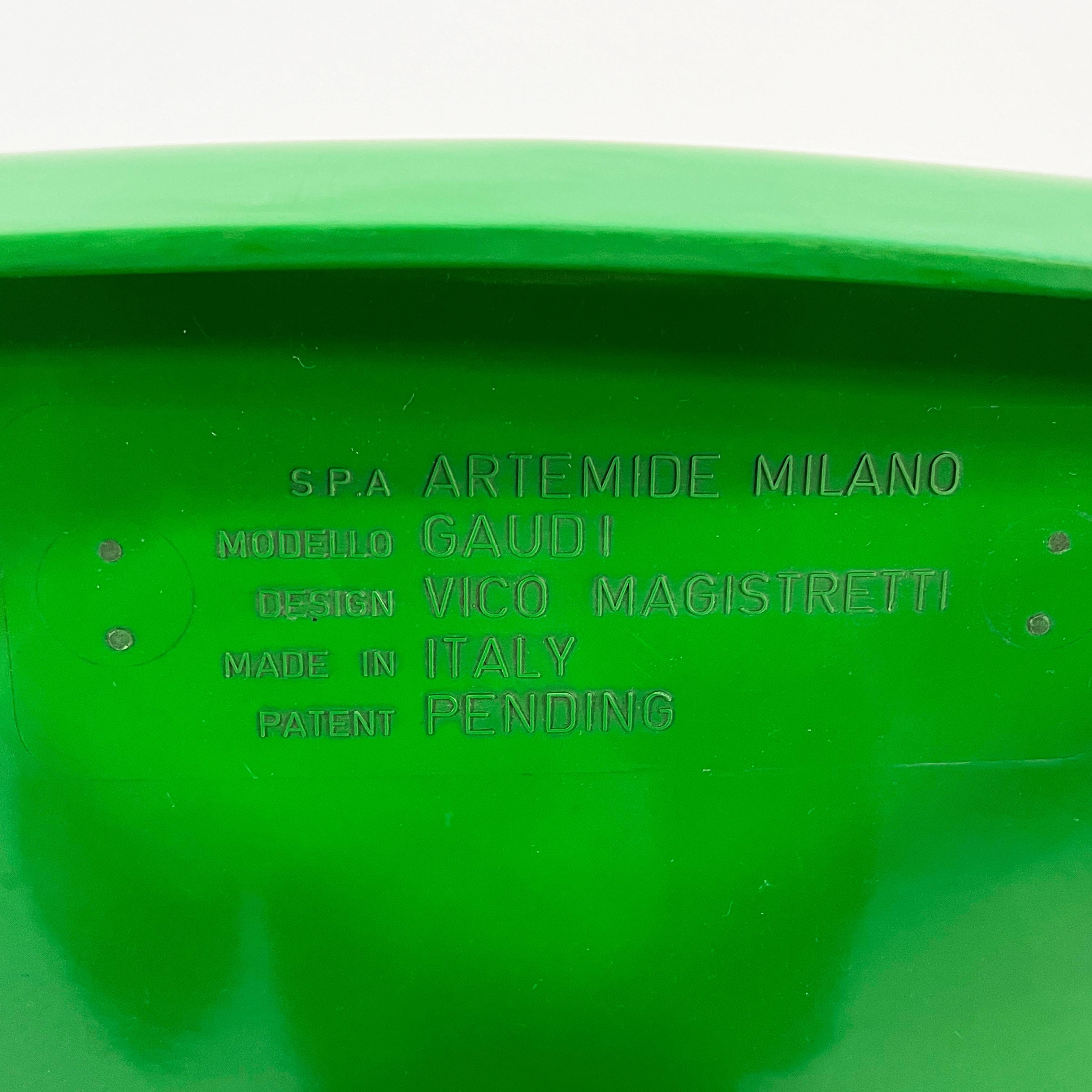 Green Gaudi Chair by Vico Magistretti for Artemide, 1970s 3