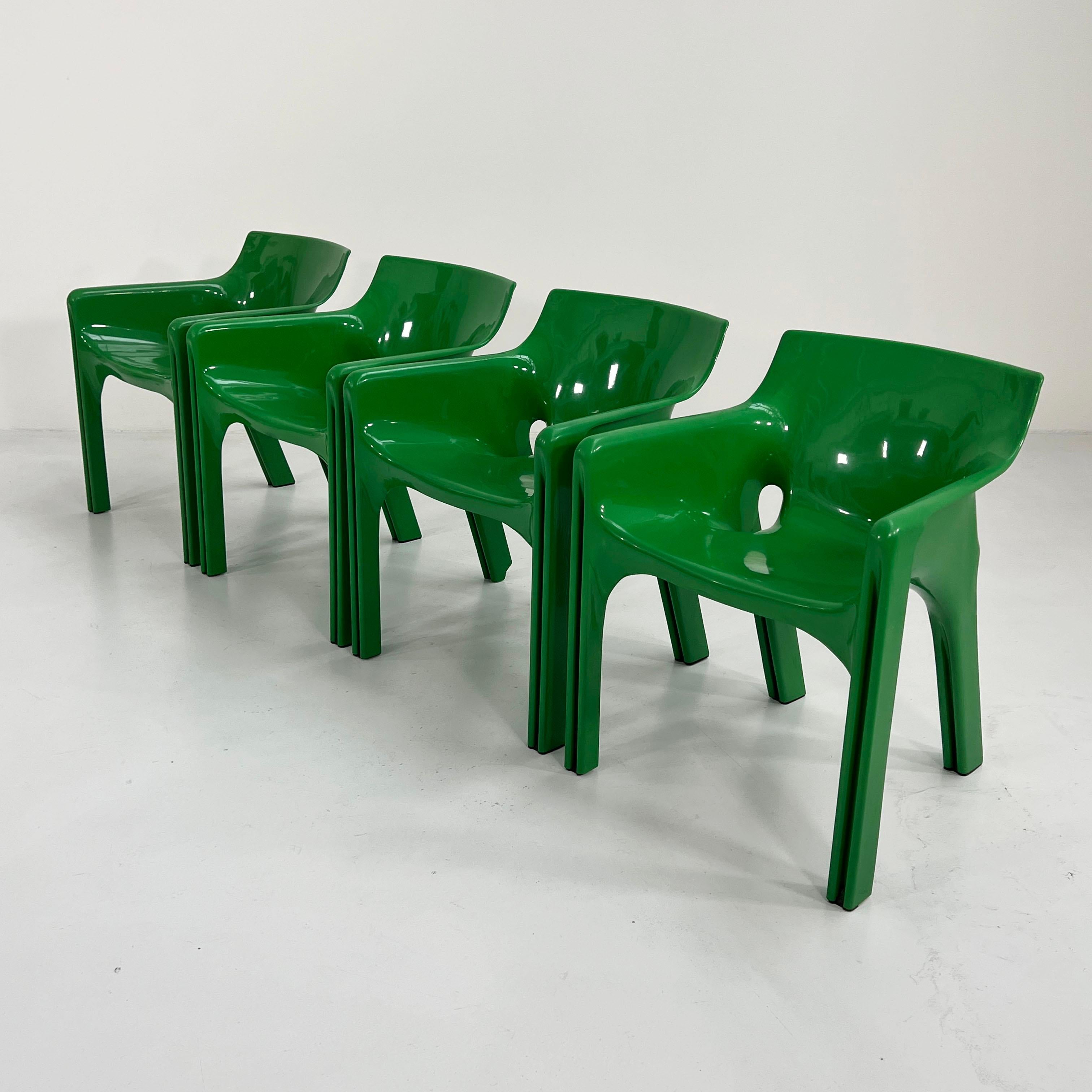 Italian Green Gaudi Chair by Vico Magistretti for Artemide, 1970s