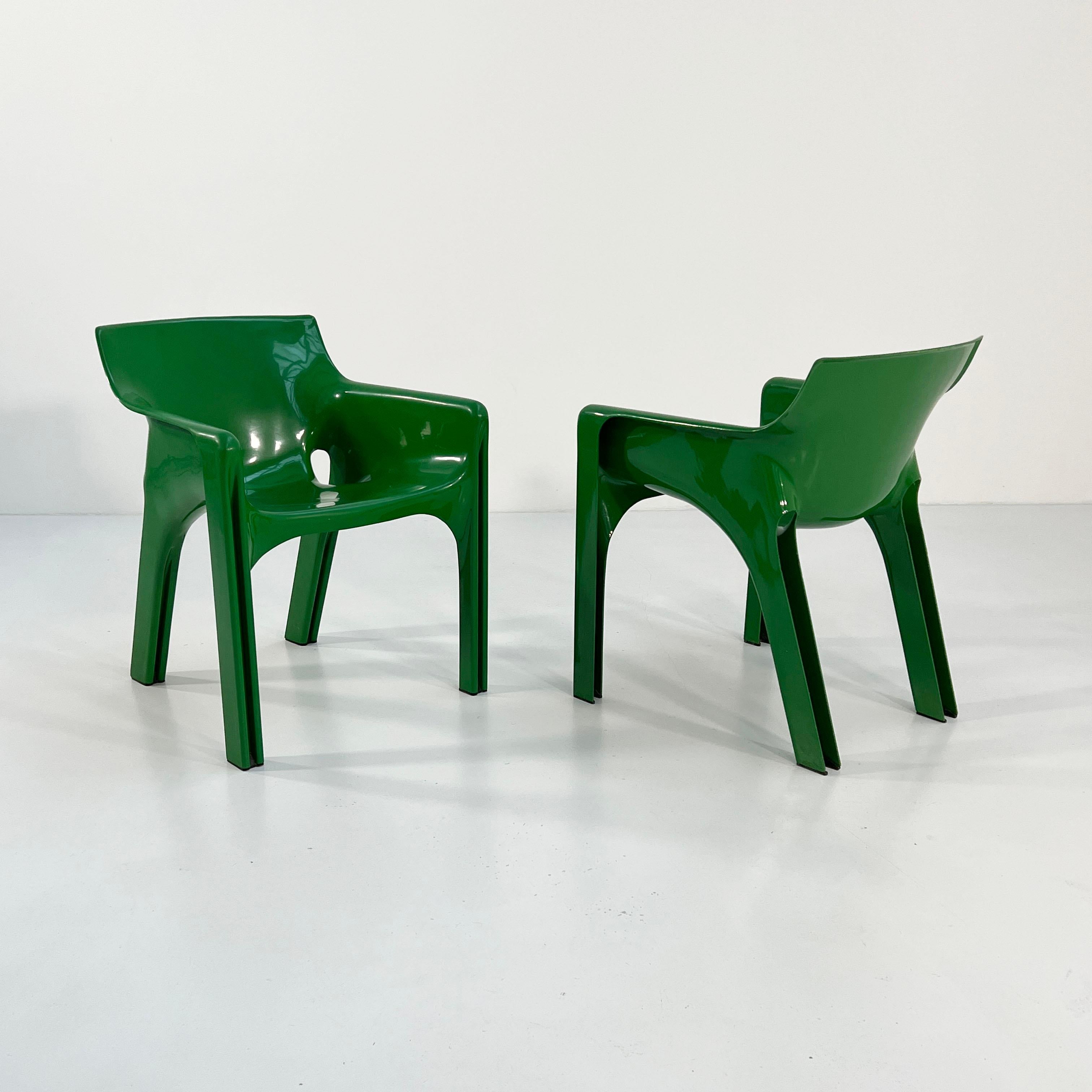 Plastic Green Gaudi Chair by Vico Magistretti for Artemide, 1970s