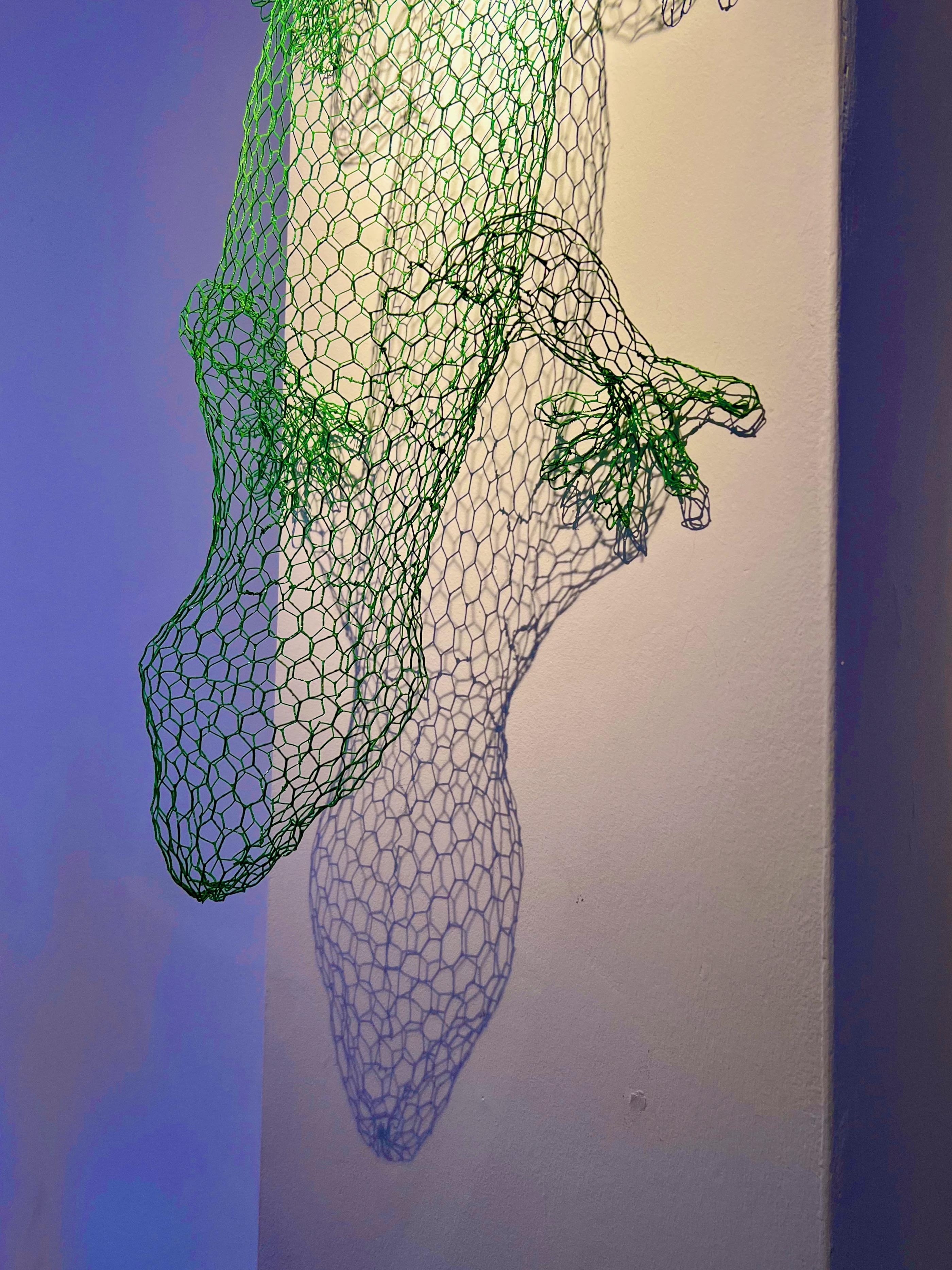'Green Gecko' Wire Sculpture In New Condition In London, GB