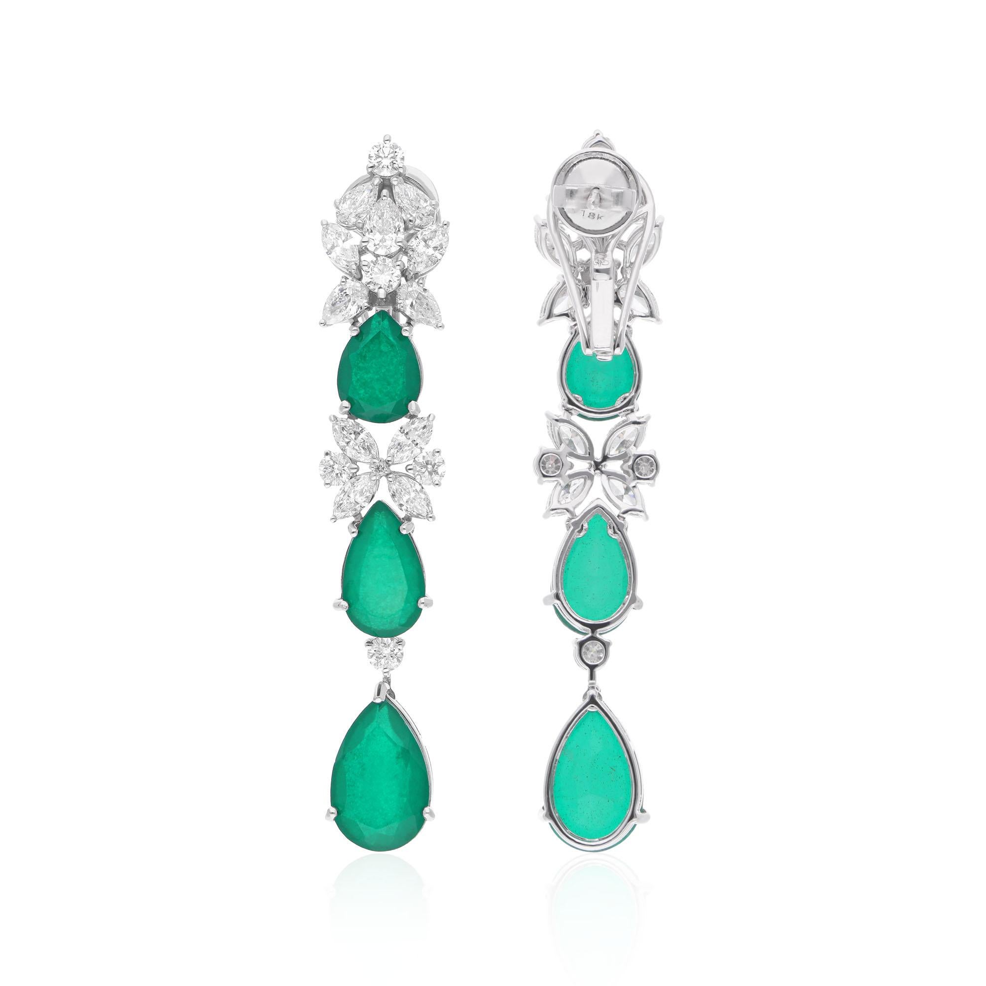 The intricate design of these earrings exudes timeless elegance, with the delicate dangle style adding a touch of femininity and grace. Whether worn for a formal event or to elevate your everyday look, these earrings are sure to make a statement of