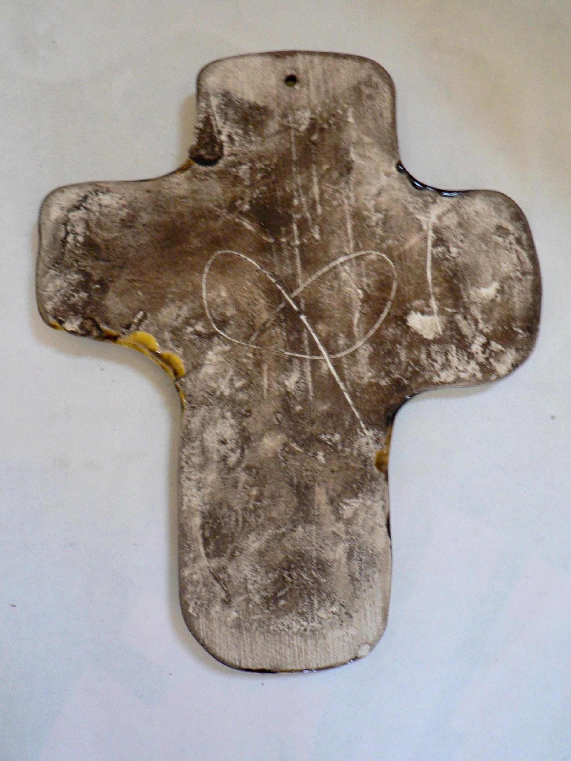 Green Georges Jouve crucifix In Good Condition For Sale In SOTTEVILLE-LÈS-ROUEN, FR