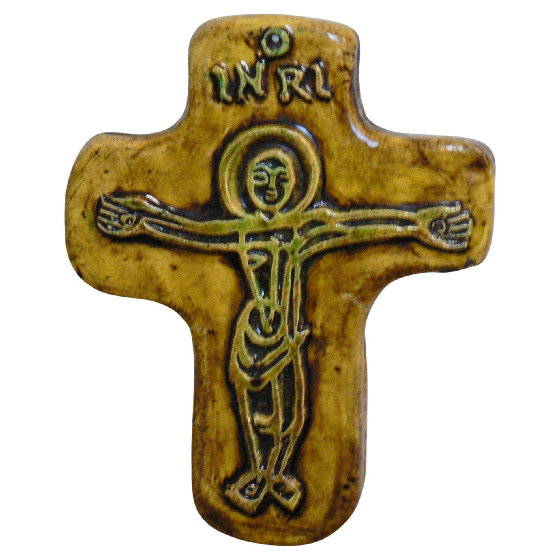 Green Georges Jouve crucifix For Sale