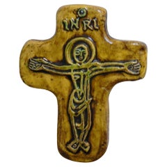 Vintage Green Georges Jouve crucifix