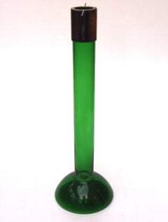 Green Glass and Metal Solifleur  by Meyrs Neffe after a design by Joseph Hoffman