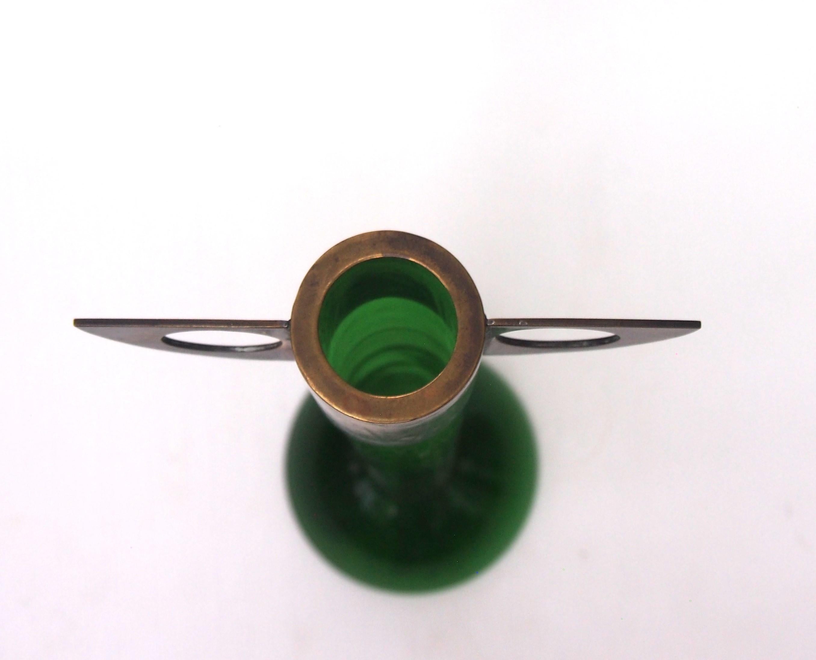 Solifleur en verre et métal Greene & Greene  par Meyrs Neffe d'après un dessin de Joseph Hoffman Bon état - En vente à Worcester Park, GB