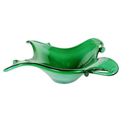 Aschenbecher aus grünem Glas, Frankreich, 1960