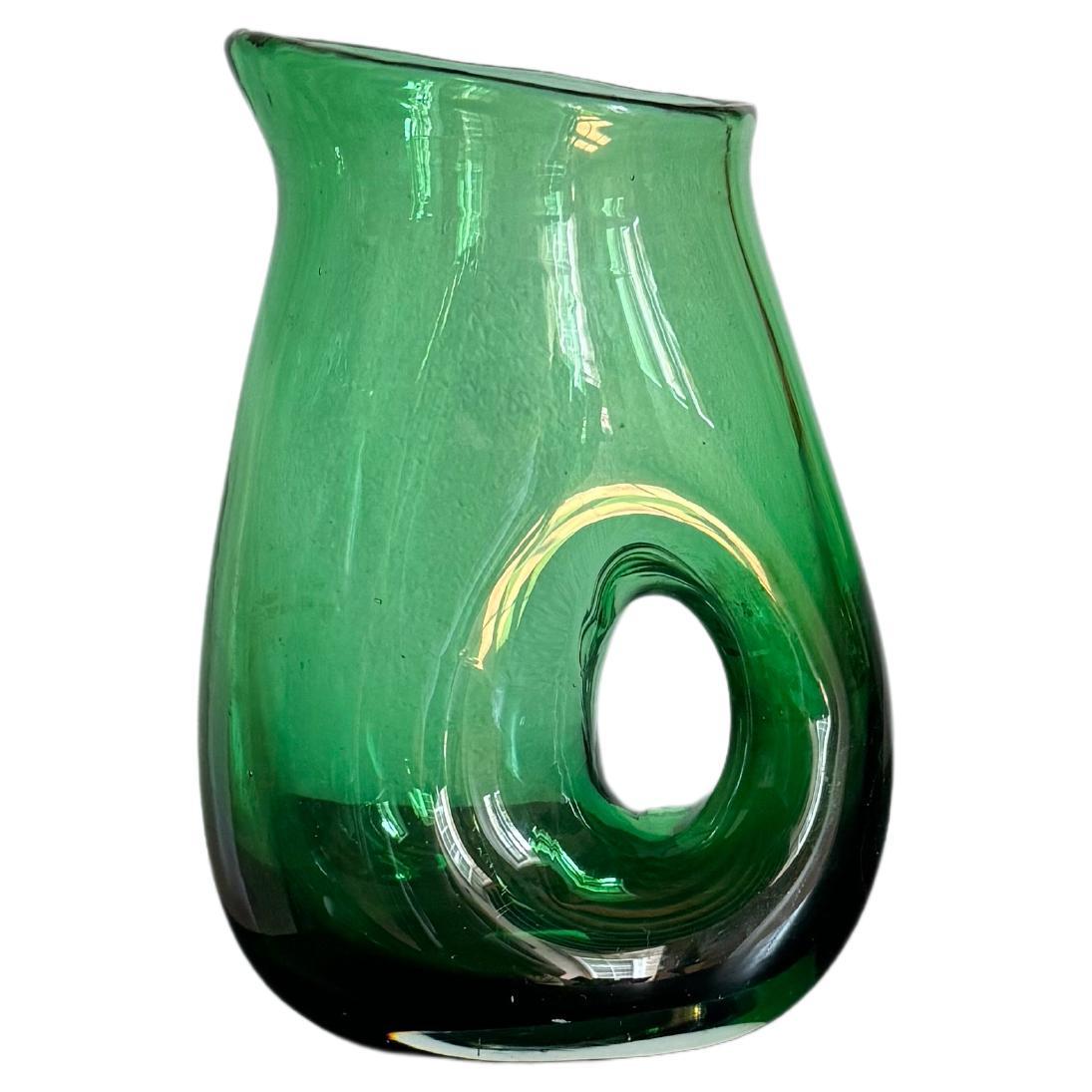 Jarra de cristal italiano Empoli Verde