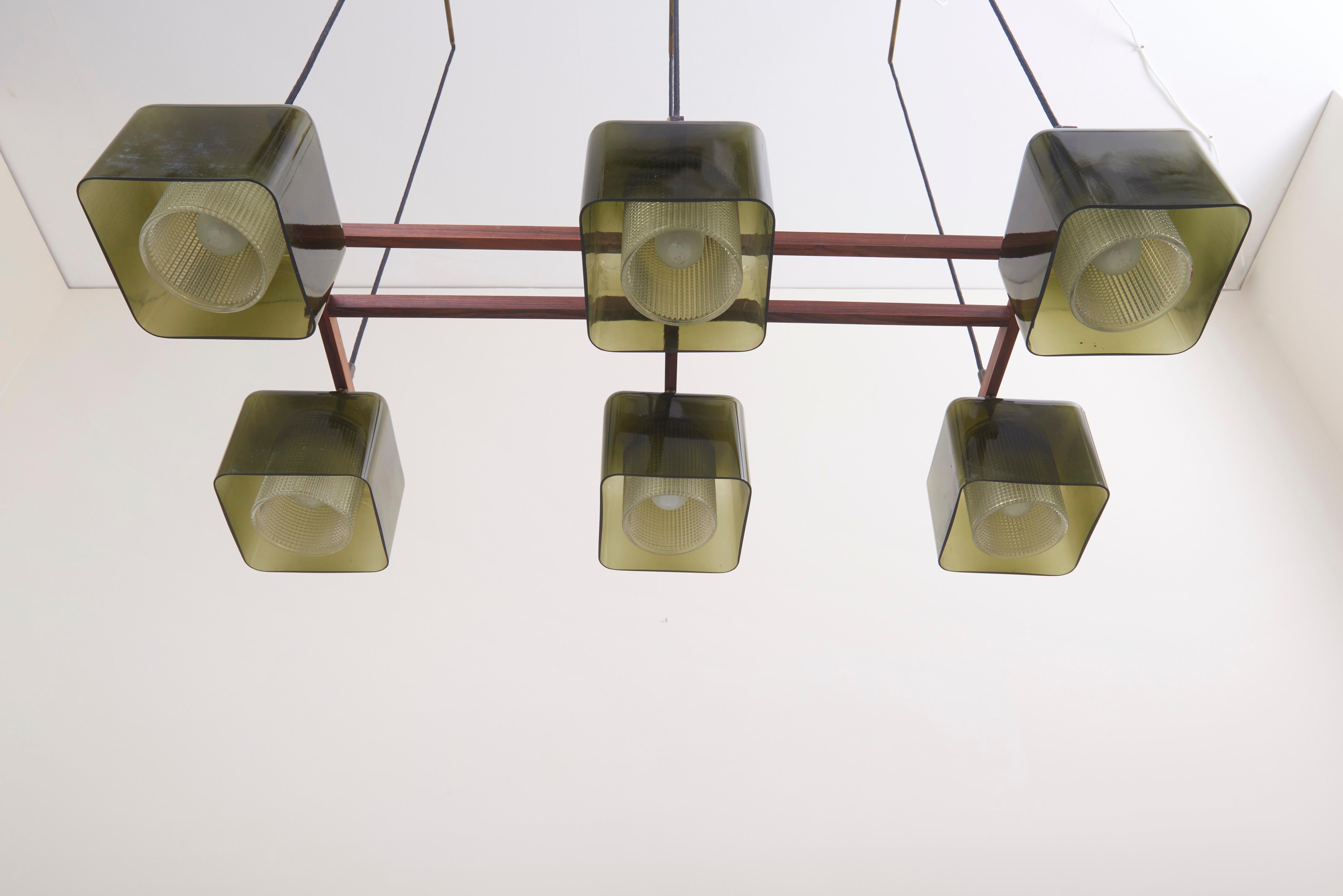 Green Glass Ceiling Lamp by Carl Fagerlund for Orrefors 11