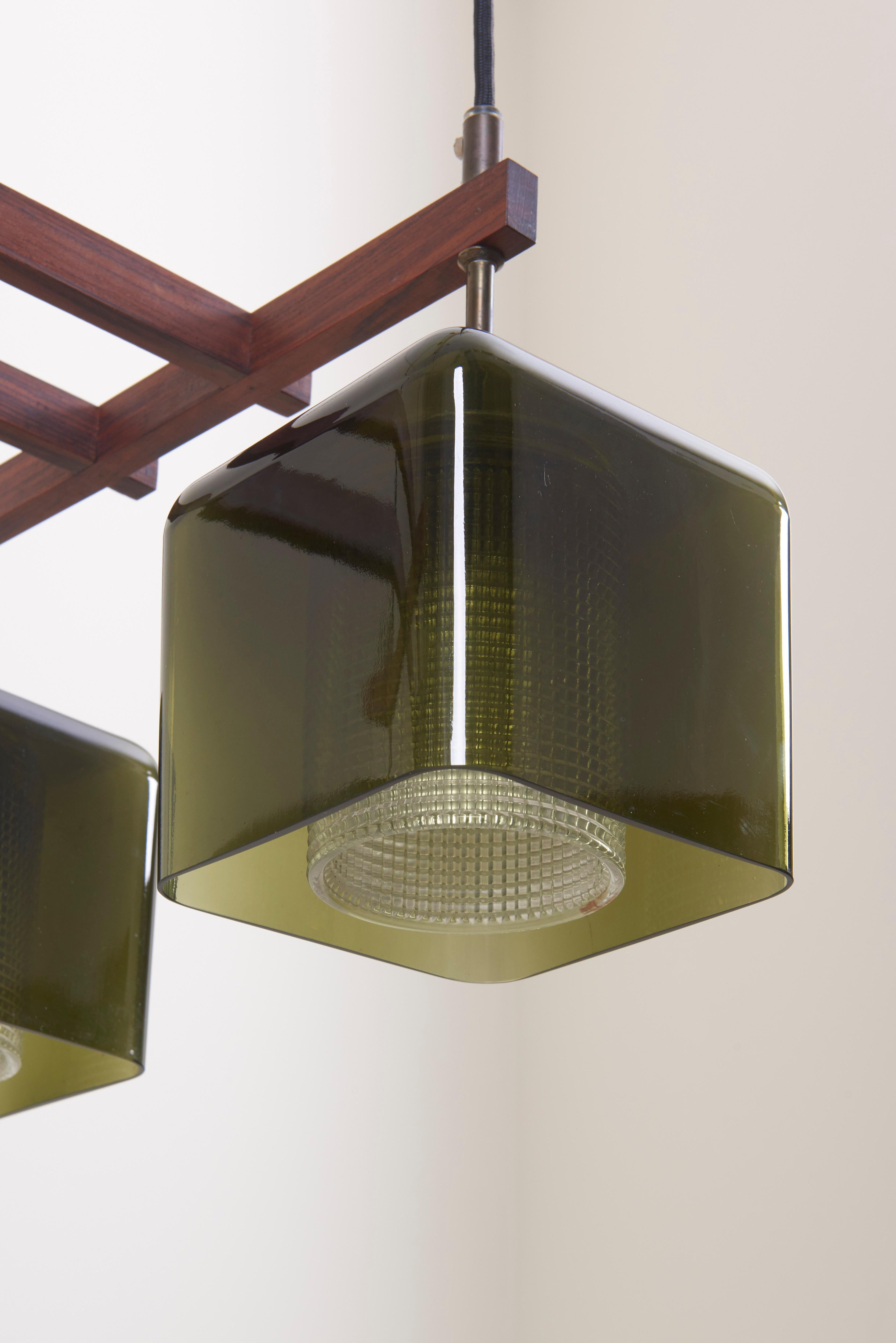 Green Glass Ceiling Lamp by Carl Fagerlund for Orrefors 12