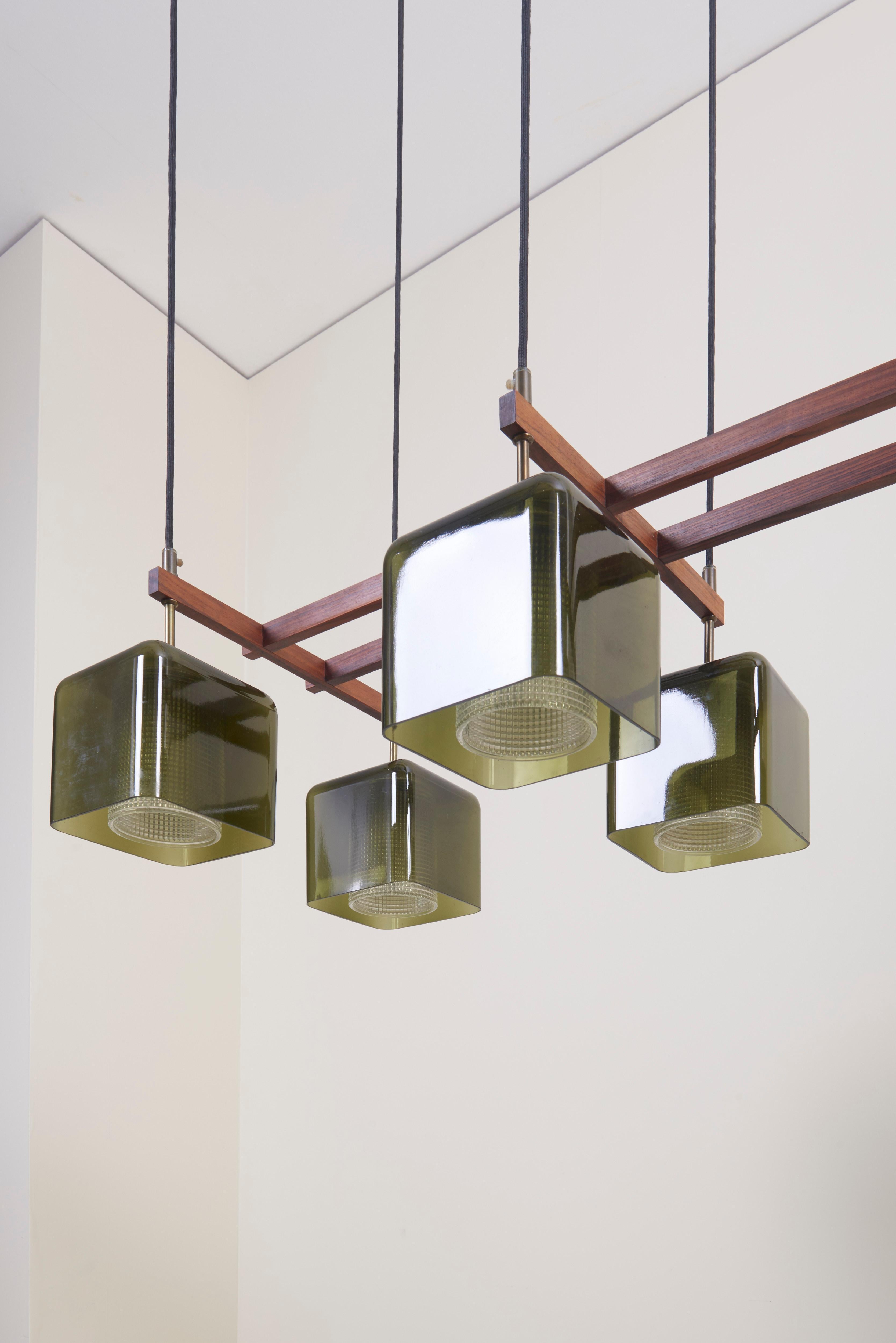 Green Glass Ceiling Lamp by Carl Fagerlund for Orrefors 14