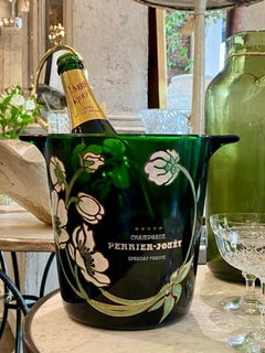 Green Glass Champagne Cooler, Perrier Jouët