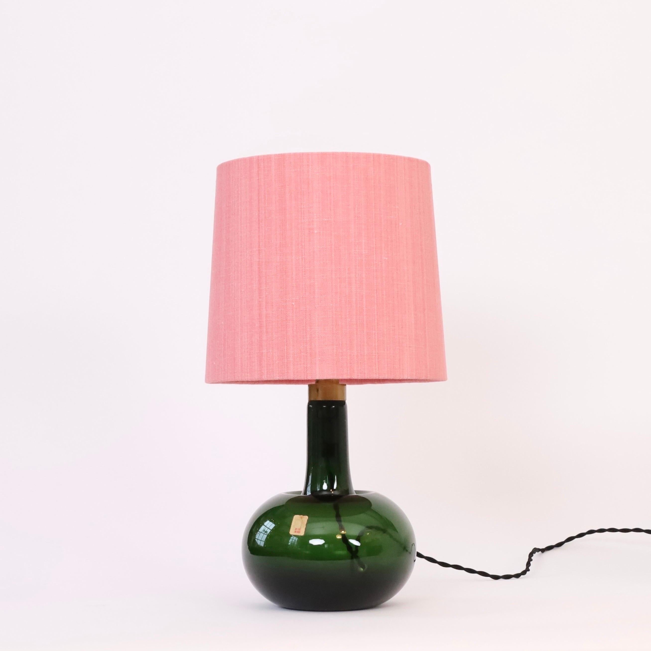 Green Glass Desk Lamp by Michael Bang for Holmegaard, 1970s, Denmark For Sale 6