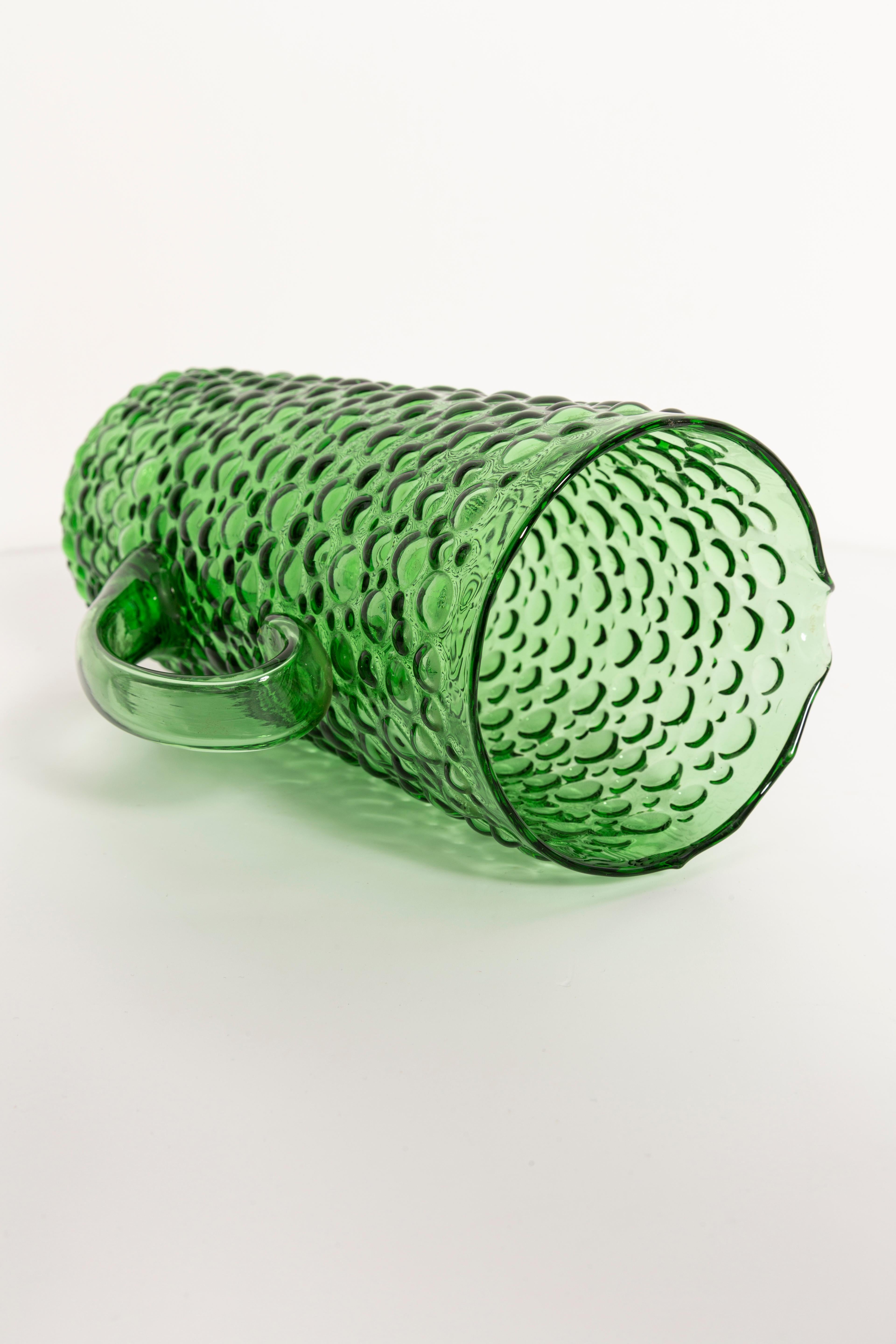 Grüne Empoli-Vase aus grünem Glas, 20. Jahrhundert, Italien, 1960er Jahre im Angebot 5