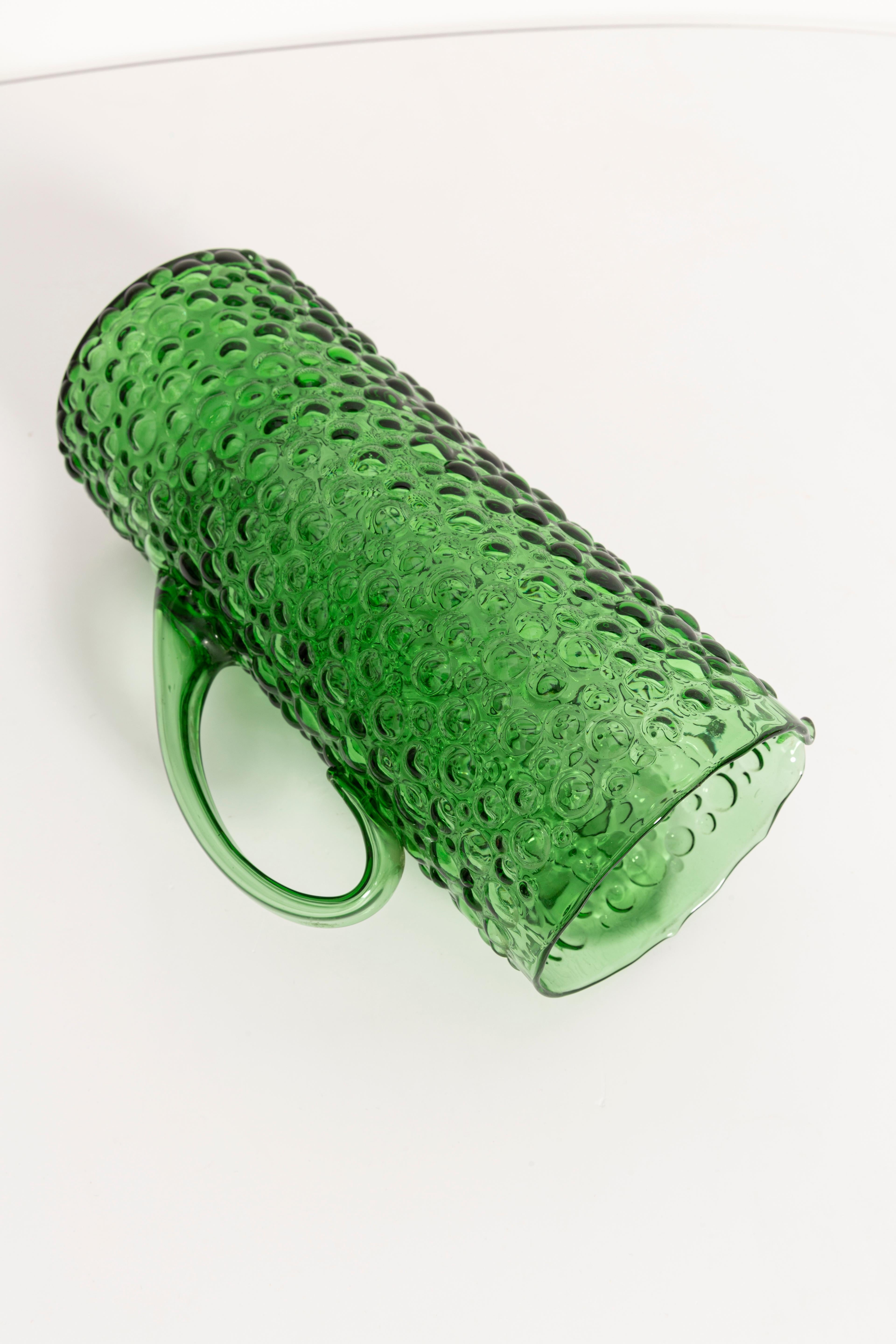 Grüne Empoli-Vase aus grünem Glas, 20. Jahrhundert, Italien, 1960er Jahre im Angebot 6
