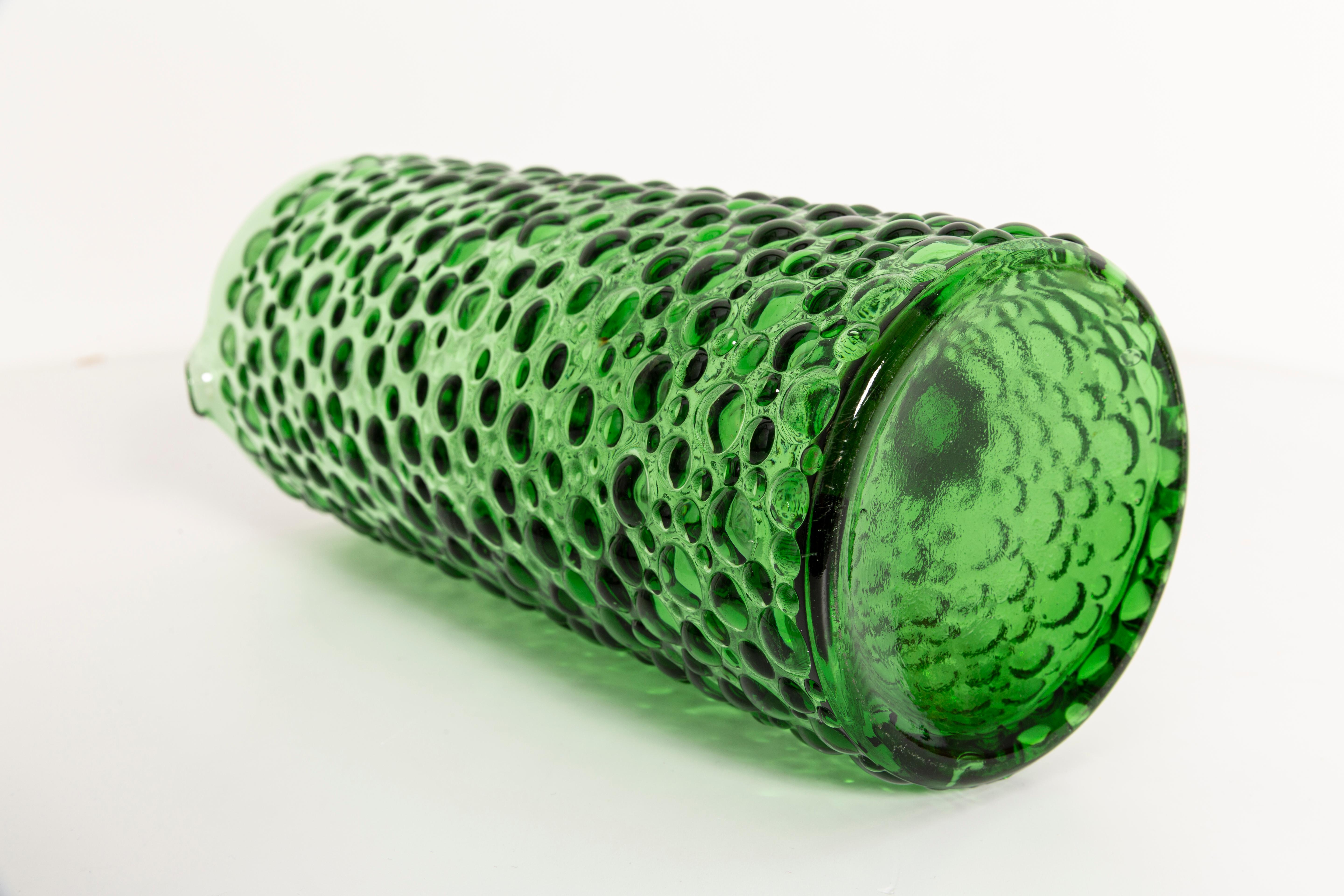Grüne Empoli-Vase aus grünem Glas, 20. Jahrhundert, Italien, 1960er Jahre im Angebot 7