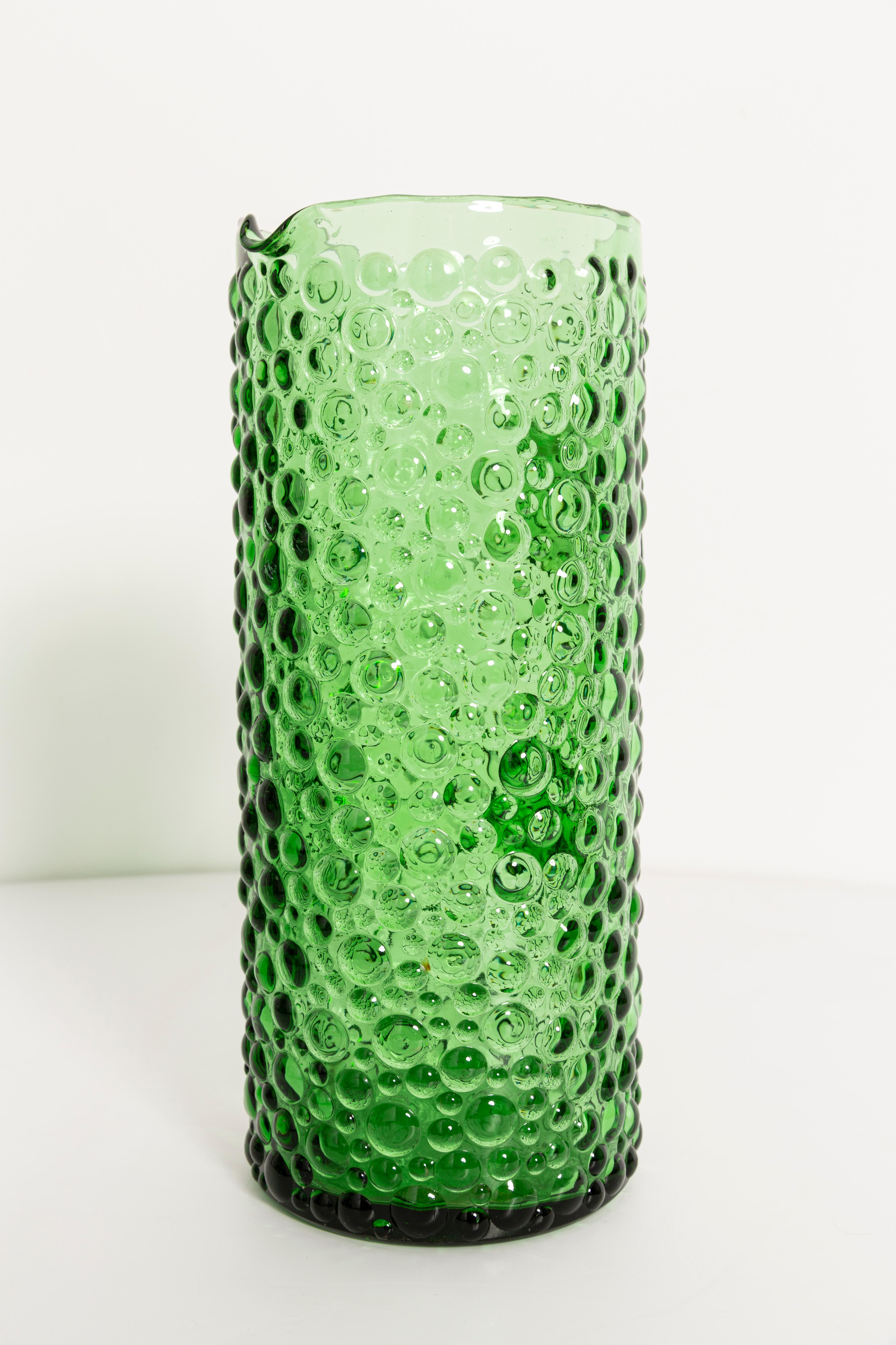Grüne Empoli-Vase aus grünem Glas, 20. Jahrhundert, Italien, 1960er Jahre im Zustand „Gut“ im Angebot in 05-080 Hornowek, PL