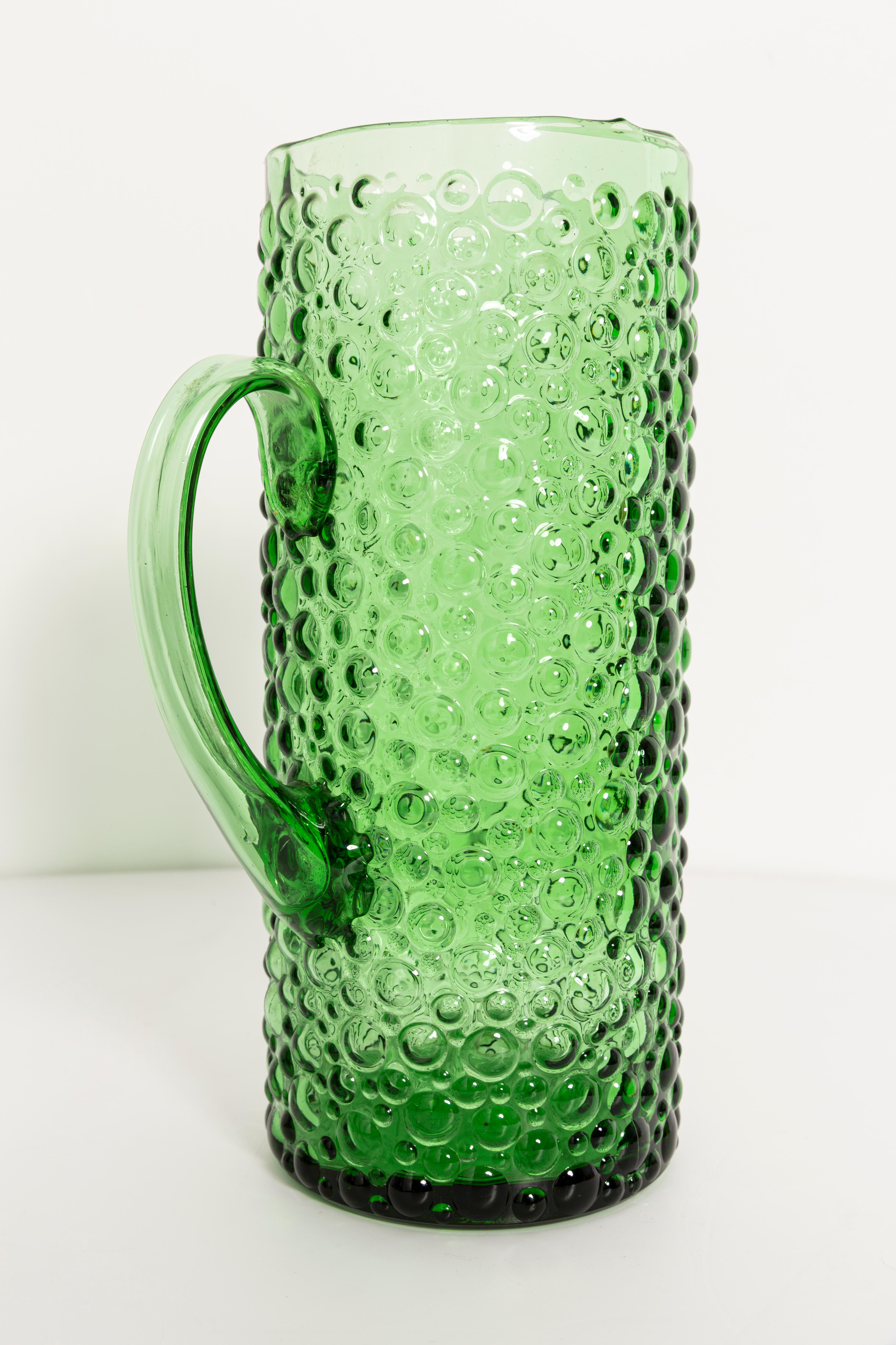 Grüne Empoli-Vase aus grünem Glas, 20. Jahrhundert, Italien, 1960er Jahre im Angebot 4