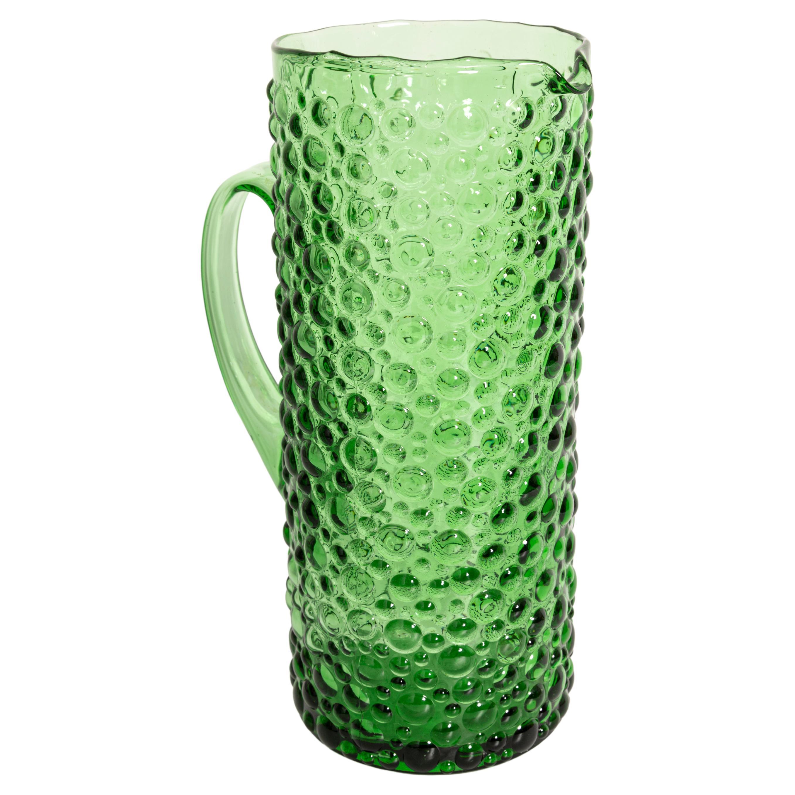 Green Glass Empoli Vase, 20th Century, Italy, 1960s