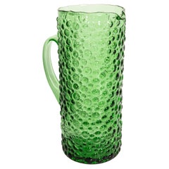 Vintage Green Glass Empoli Vase, 20th Century, Italy, 1960s