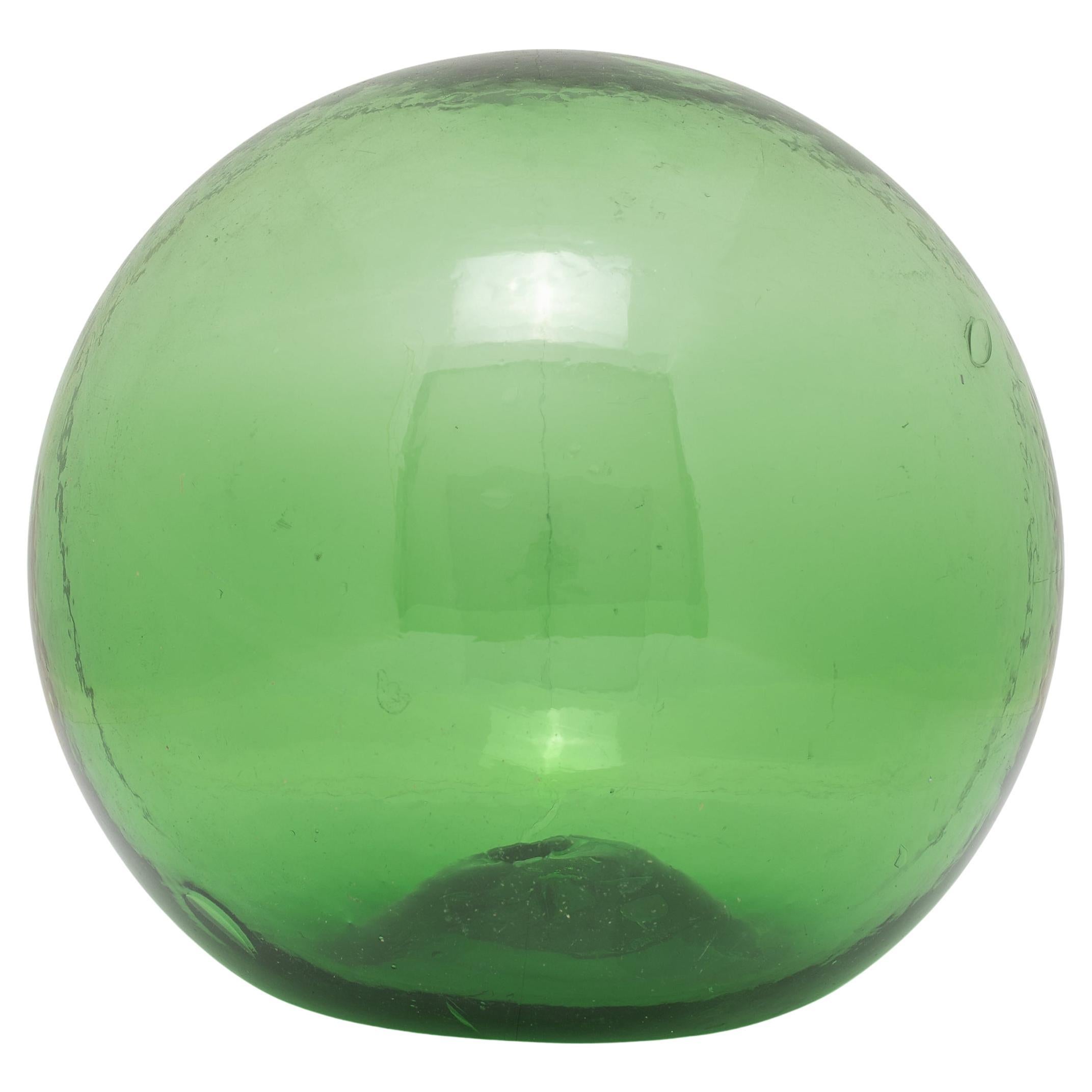 Green Glass Fisherman’s Float, C. 1900 For Sale