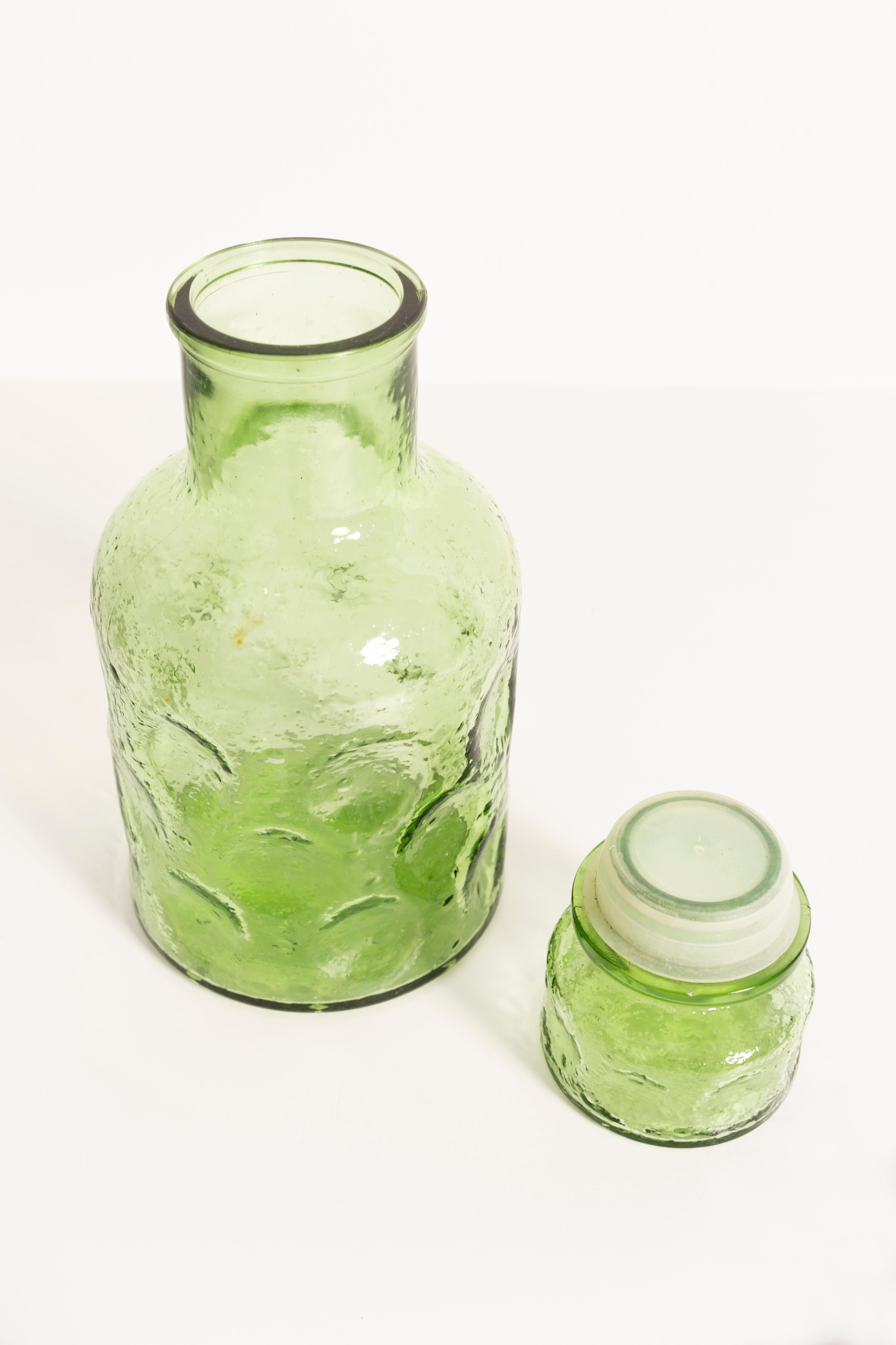Green Glass Genie Decanter with Stopper, 20th Century, Italy, 1960s 4