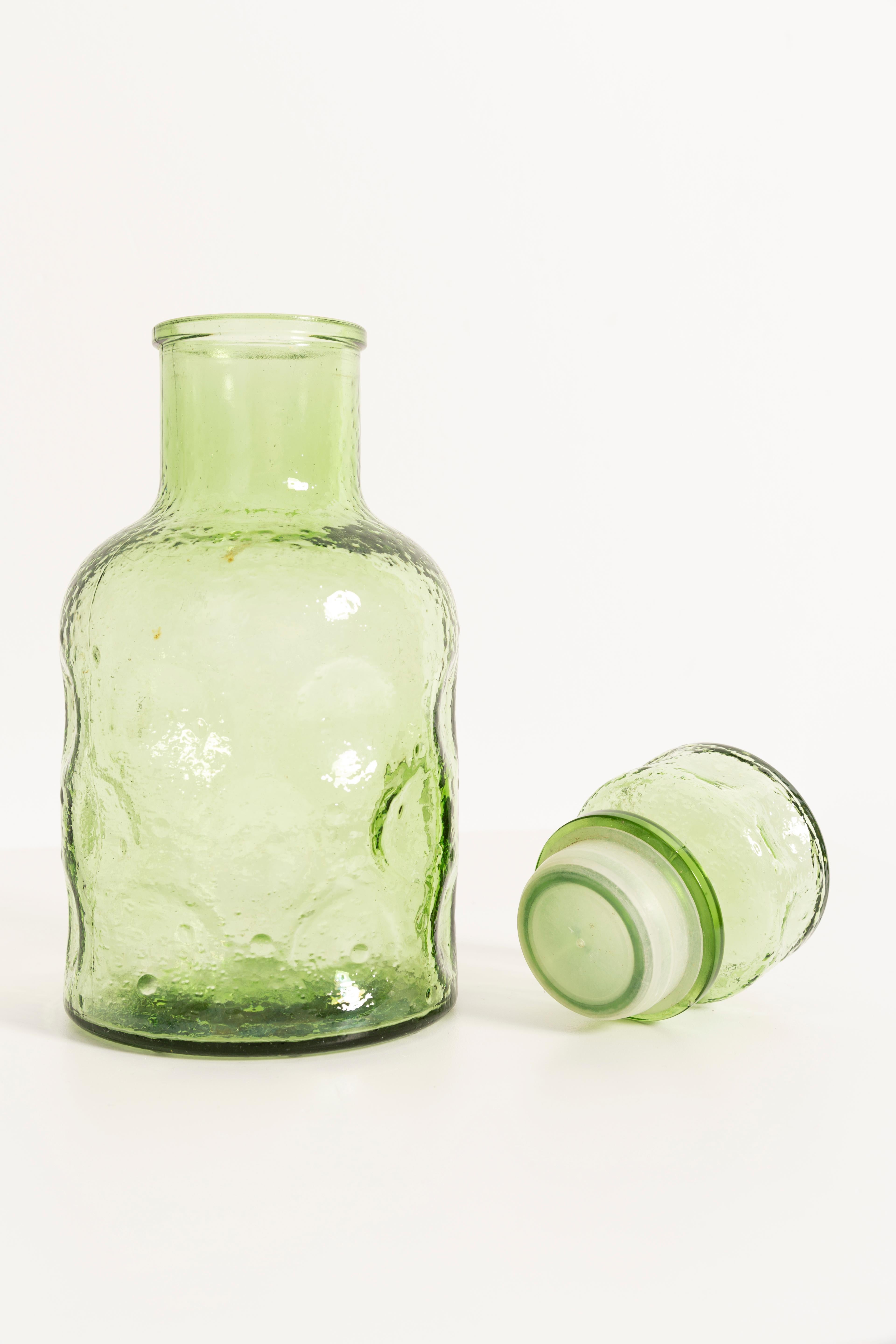Green Glass Genie Decanter with Stopper, 20th Century, Italy, 1960s 5