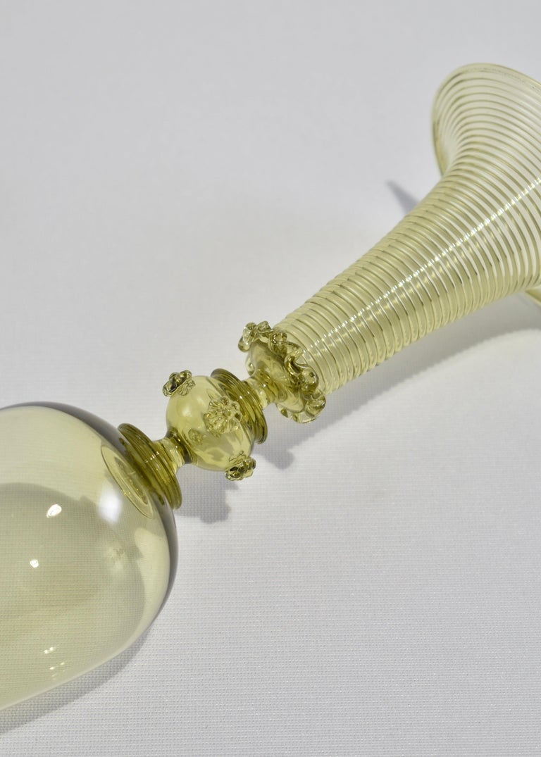 Green Glass Goblets at 1stDibs