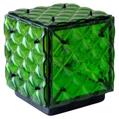 Lampe aus grünem Glas