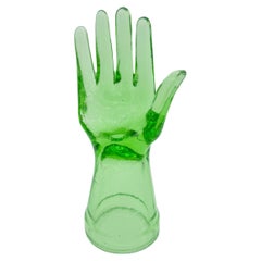 Green Glass Mannequin Display Hand 1960's