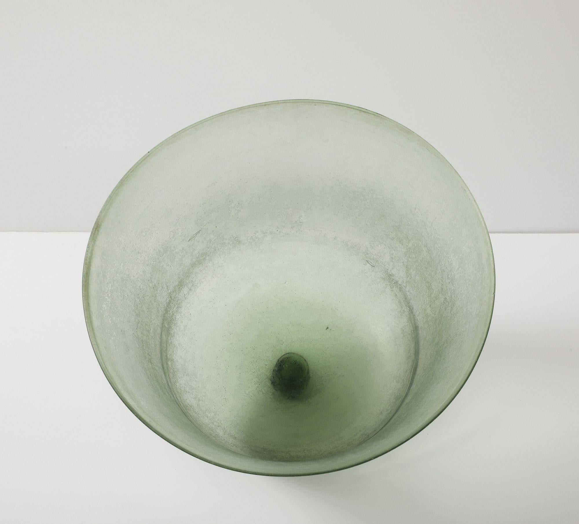 Green Glass Melon Cloche with Knob, England 19th C. 3