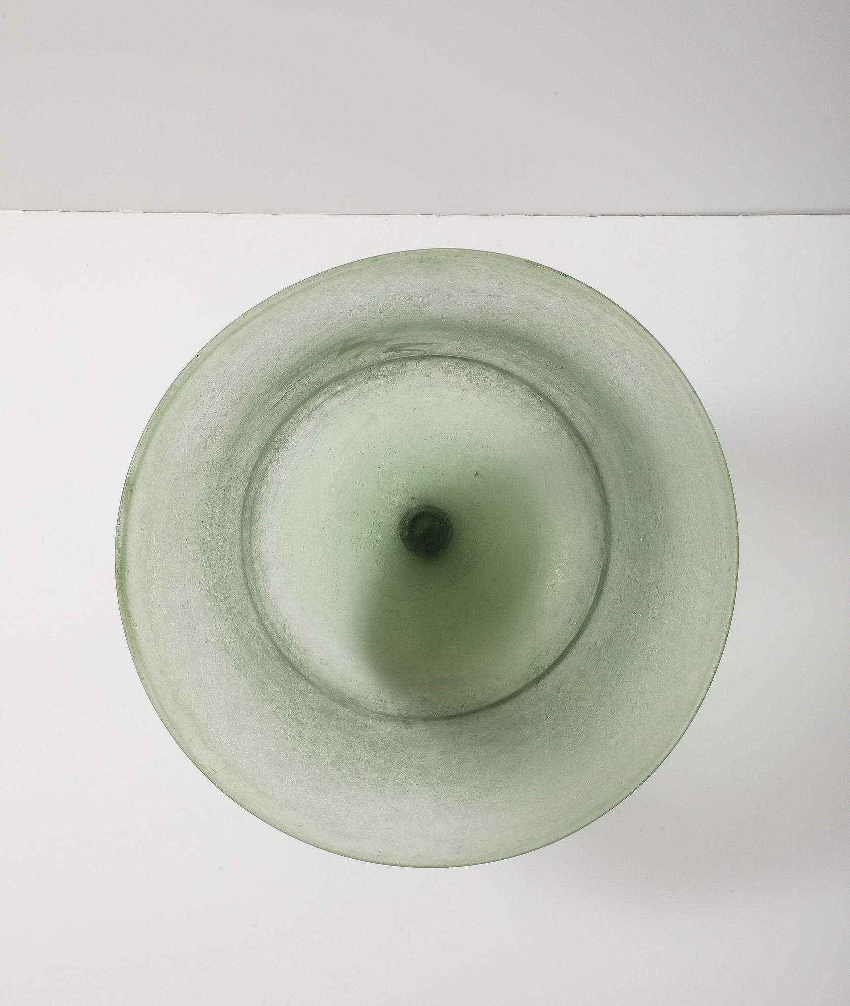 Green Glass Melon Cloche with Knob, England 19th C. 4