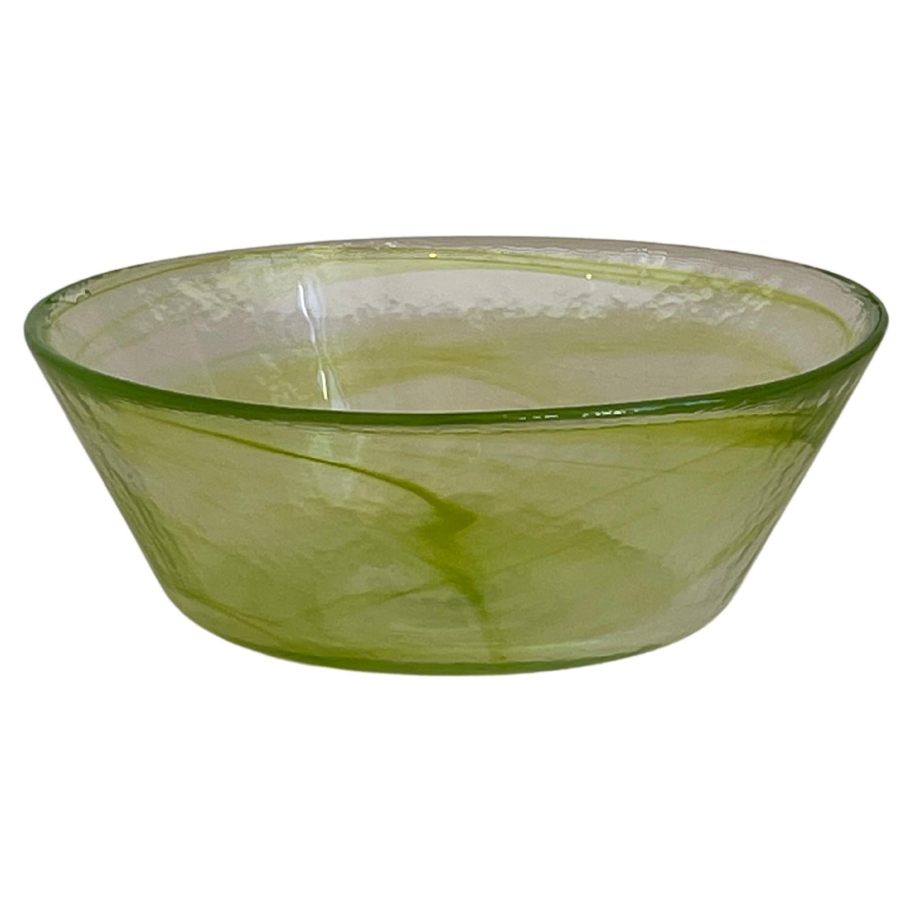 Green Glass 'Mine' Bowls by Ulrica Hydman-Vallien For Sale