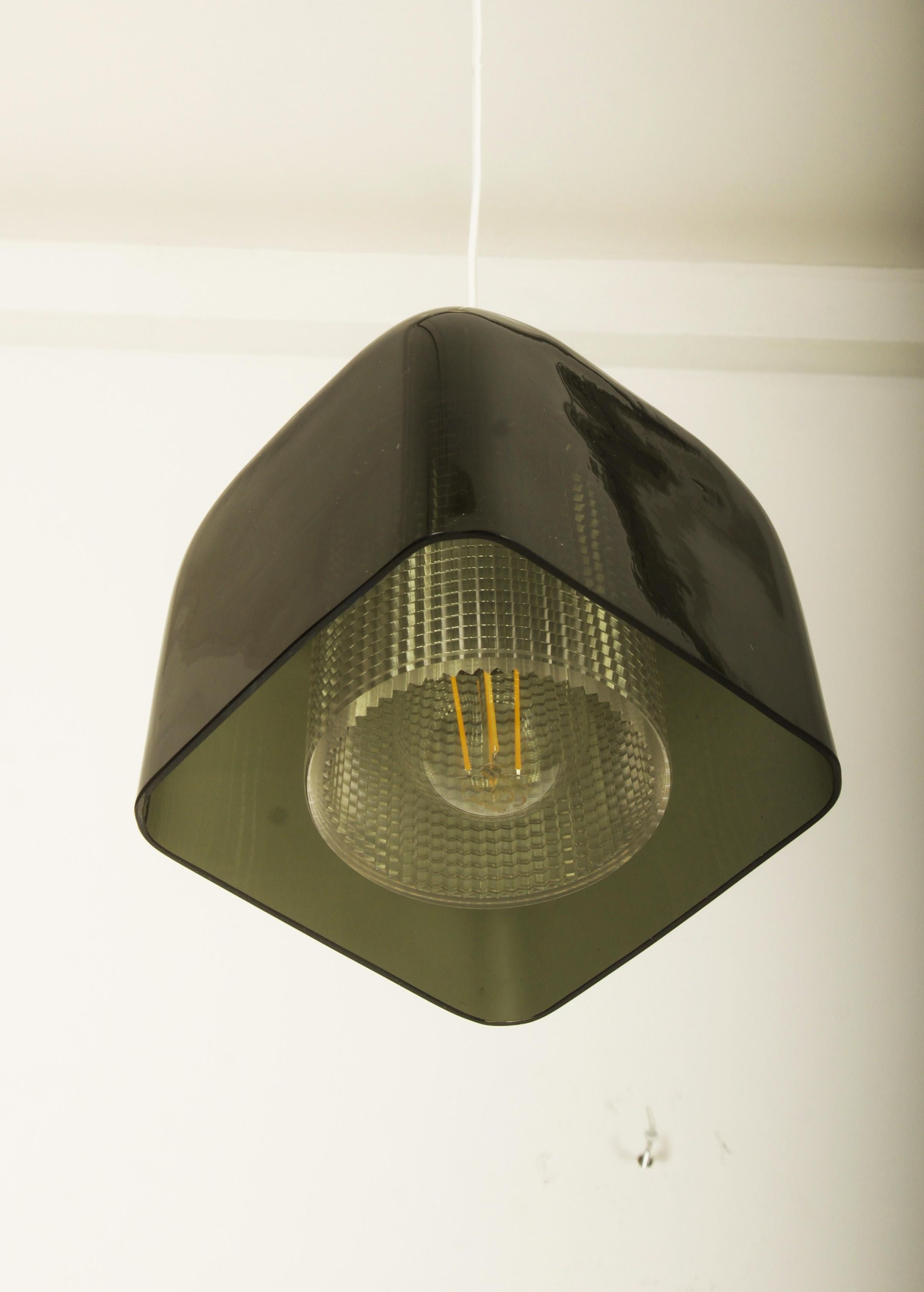 Lampada a sospensione in vetro verde di Carl Fagerlund in vendita 3