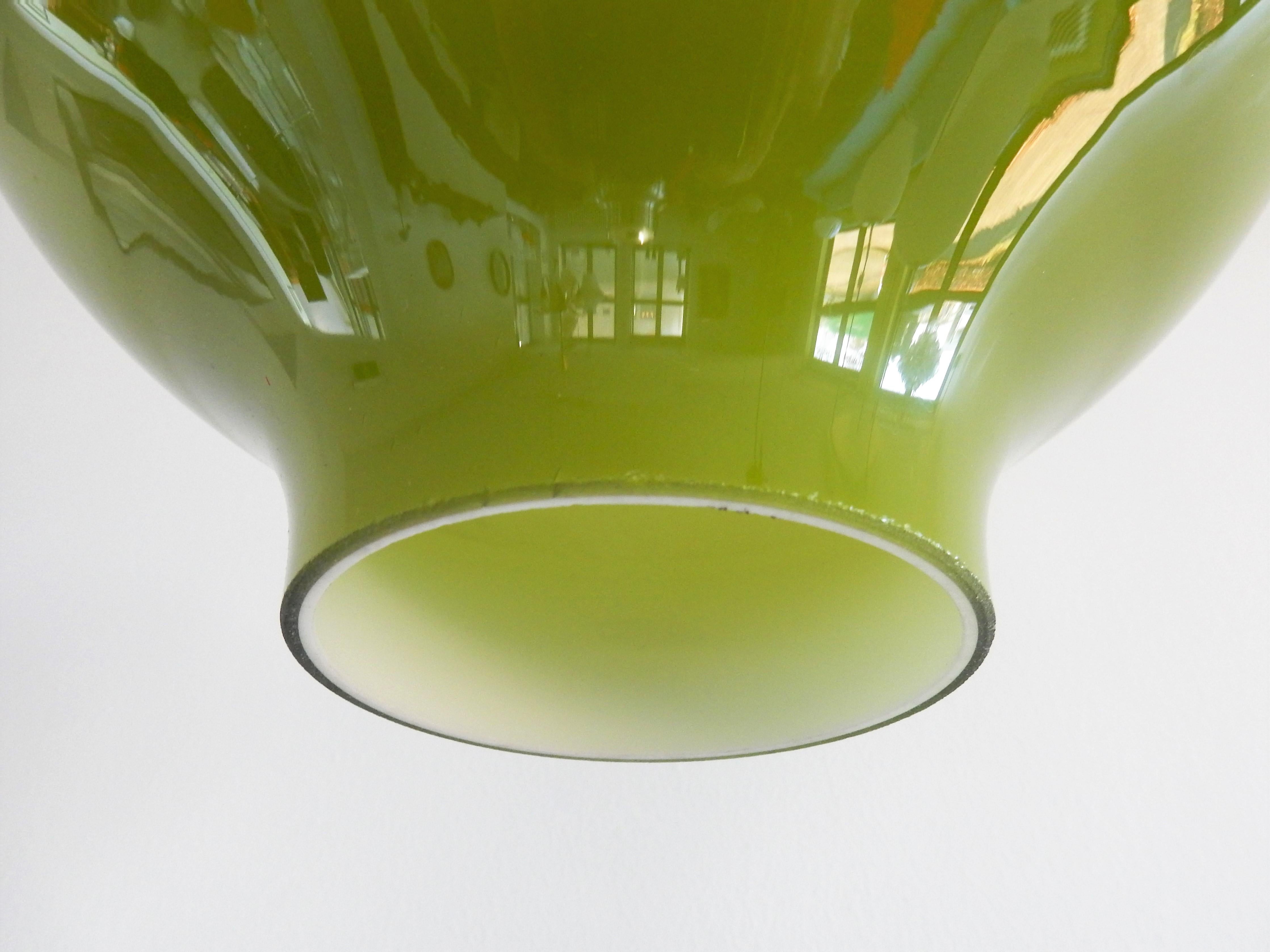 Mid-Century Modern Green Glass Pendant Lamp by Hans-Agne Jakobsson for Svera, 1960s, 3 Available
